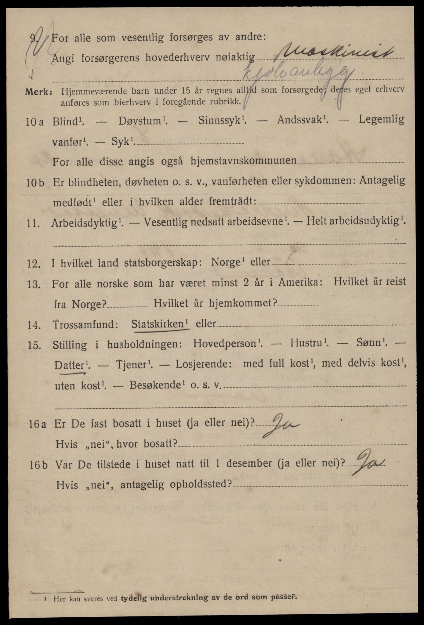 SAT, 1920 census for Ålesund, 1920, p. 43391