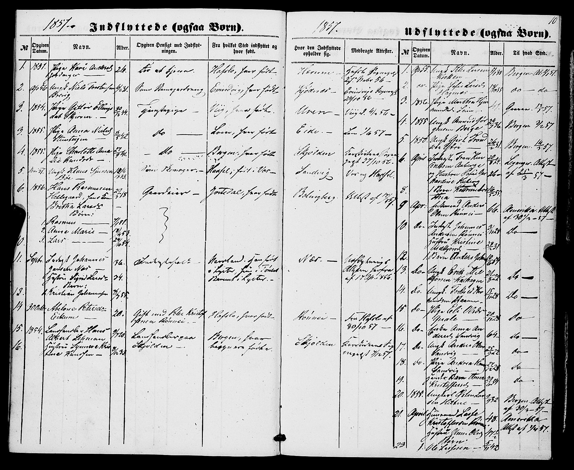 Luster sokneprestembete, AV/SAB-A-81101/H/Haa/Haaa/L0009: Parish register (official) no. A 9, 1856-1871, p. 10