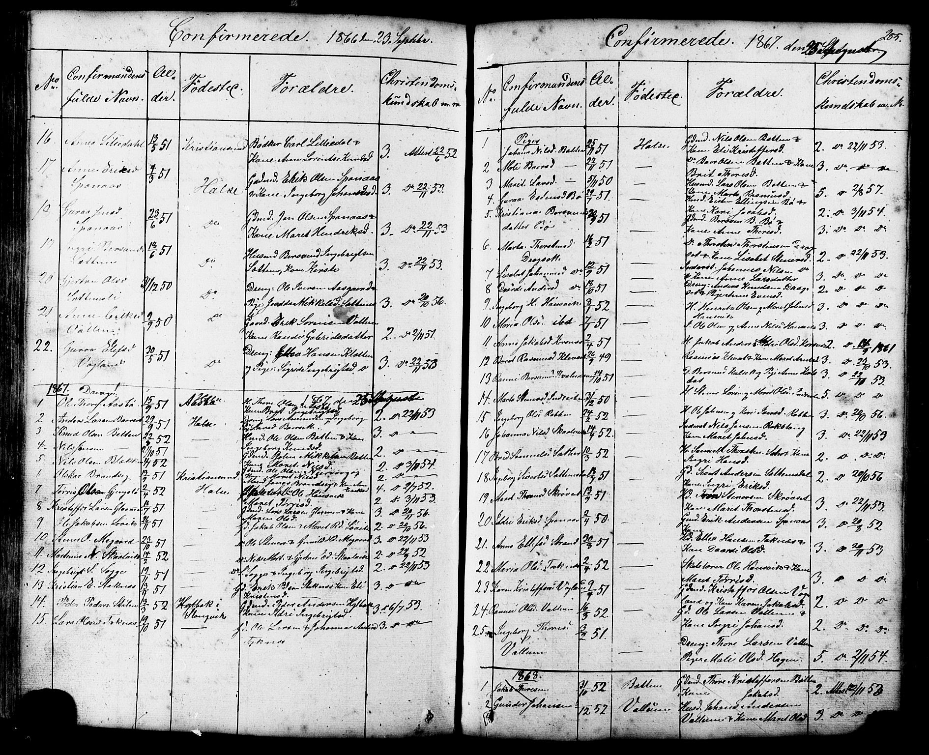 Ministerialprotokoller, klokkerbøker og fødselsregistre - Møre og Romsdal, SAT/A-1454/576/L0890: Parish register (copy) no. 576C01, 1837-1908, p. 285