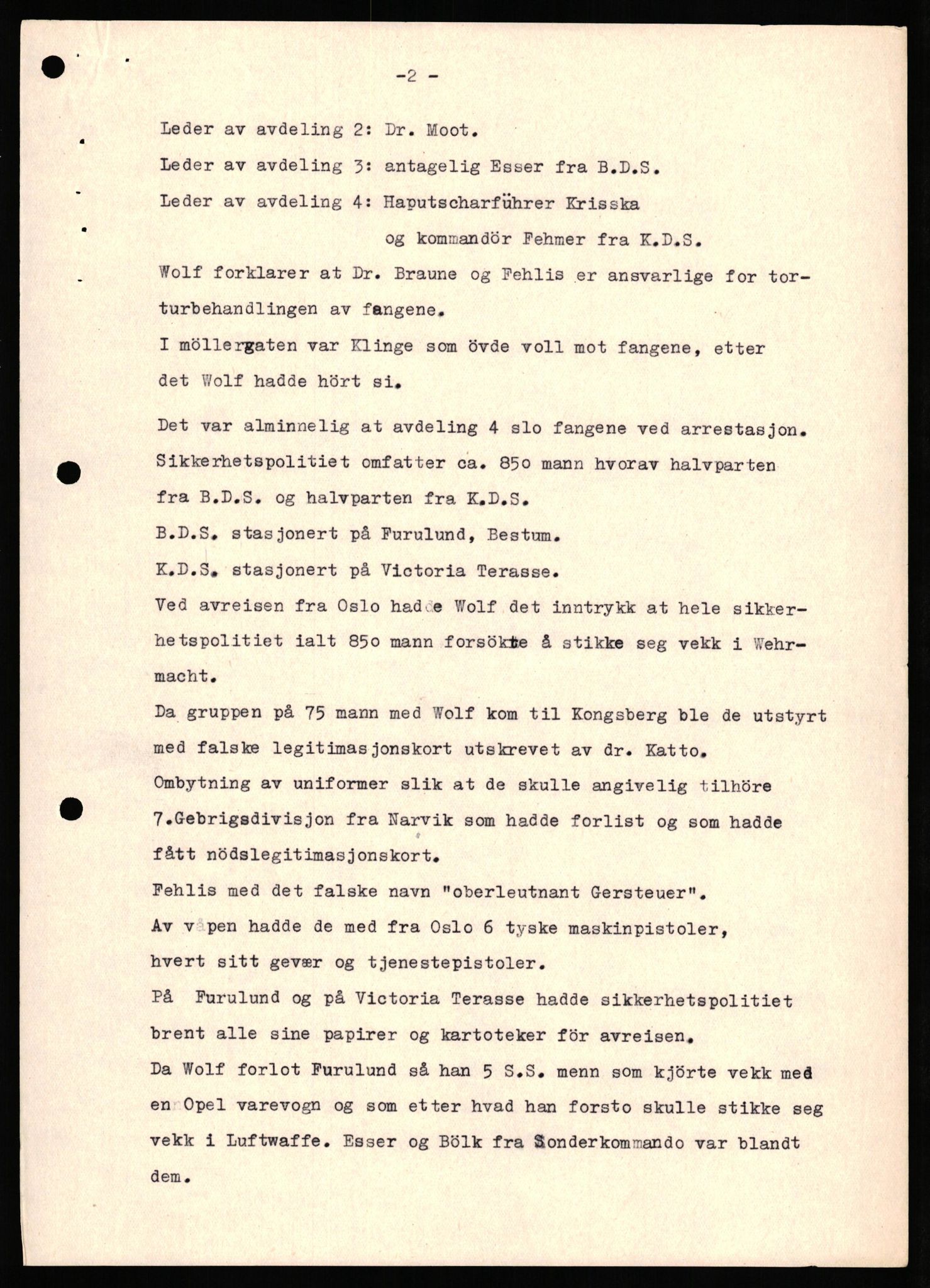 Forsvaret, Forsvarets overkommando II, AV/RA-RAFA-3915/D/Db/L0036: CI Questionaires. Tyske okkupasjonsstyrker i Norge. Tyskere., 1945-1946, p. 405