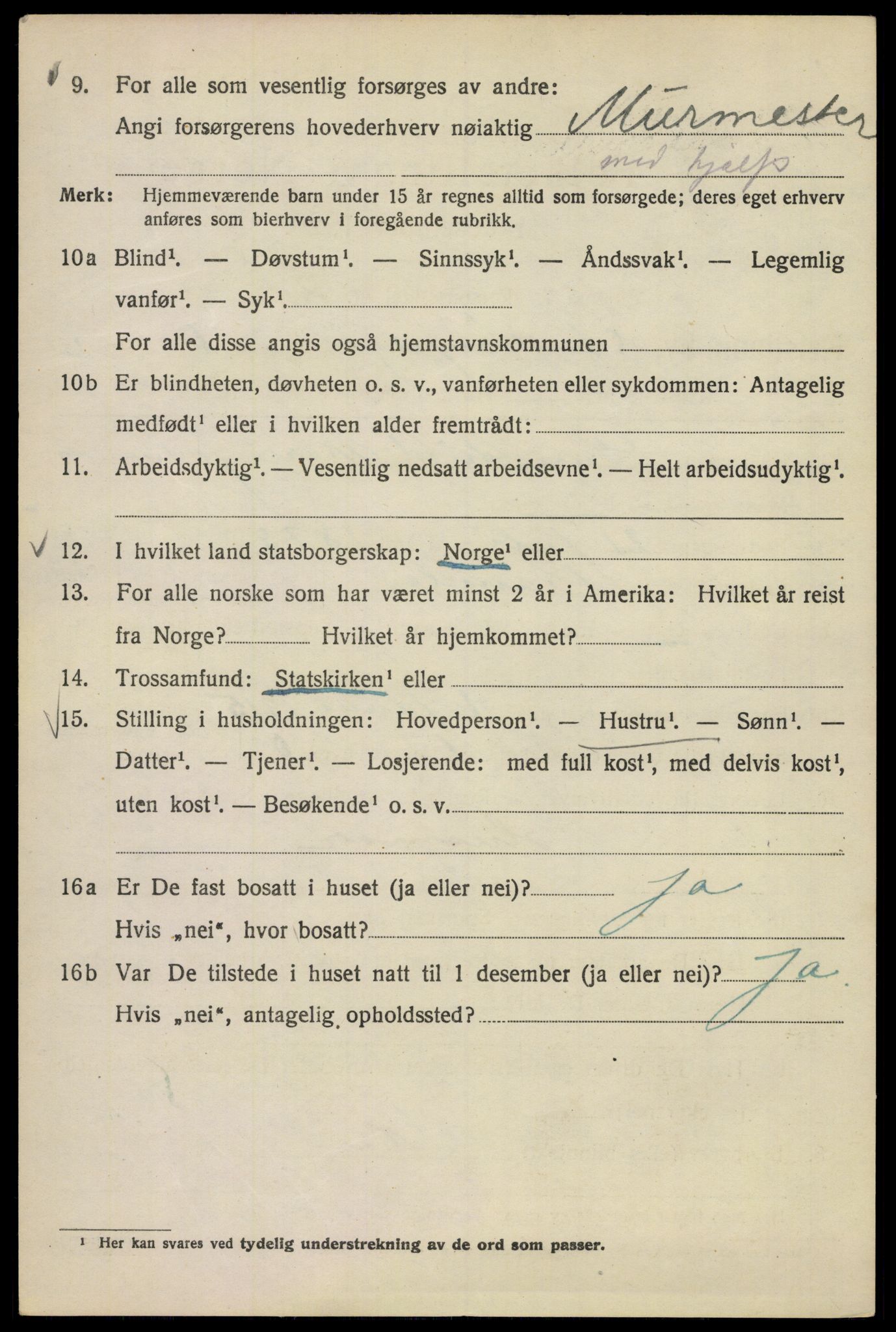 SAO, 1920 census for Kristiania, 1920, p. 537952