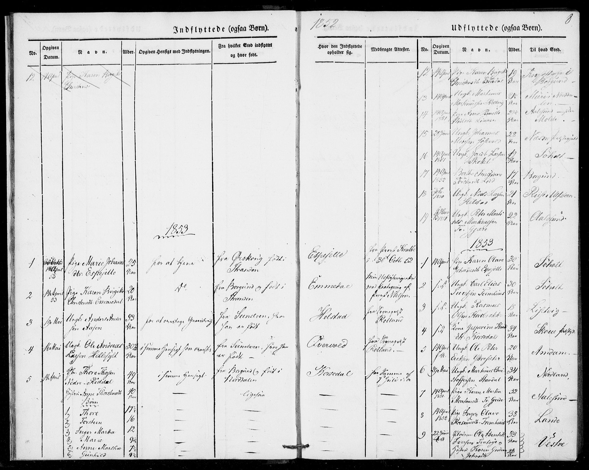 Ministerialprotokoller, klokkerbøker og fødselsregistre - Møre og Romsdal, SAT/A-1454/520/L0279: Parish register (official) no. 520A08, 1844-1881, p. 8