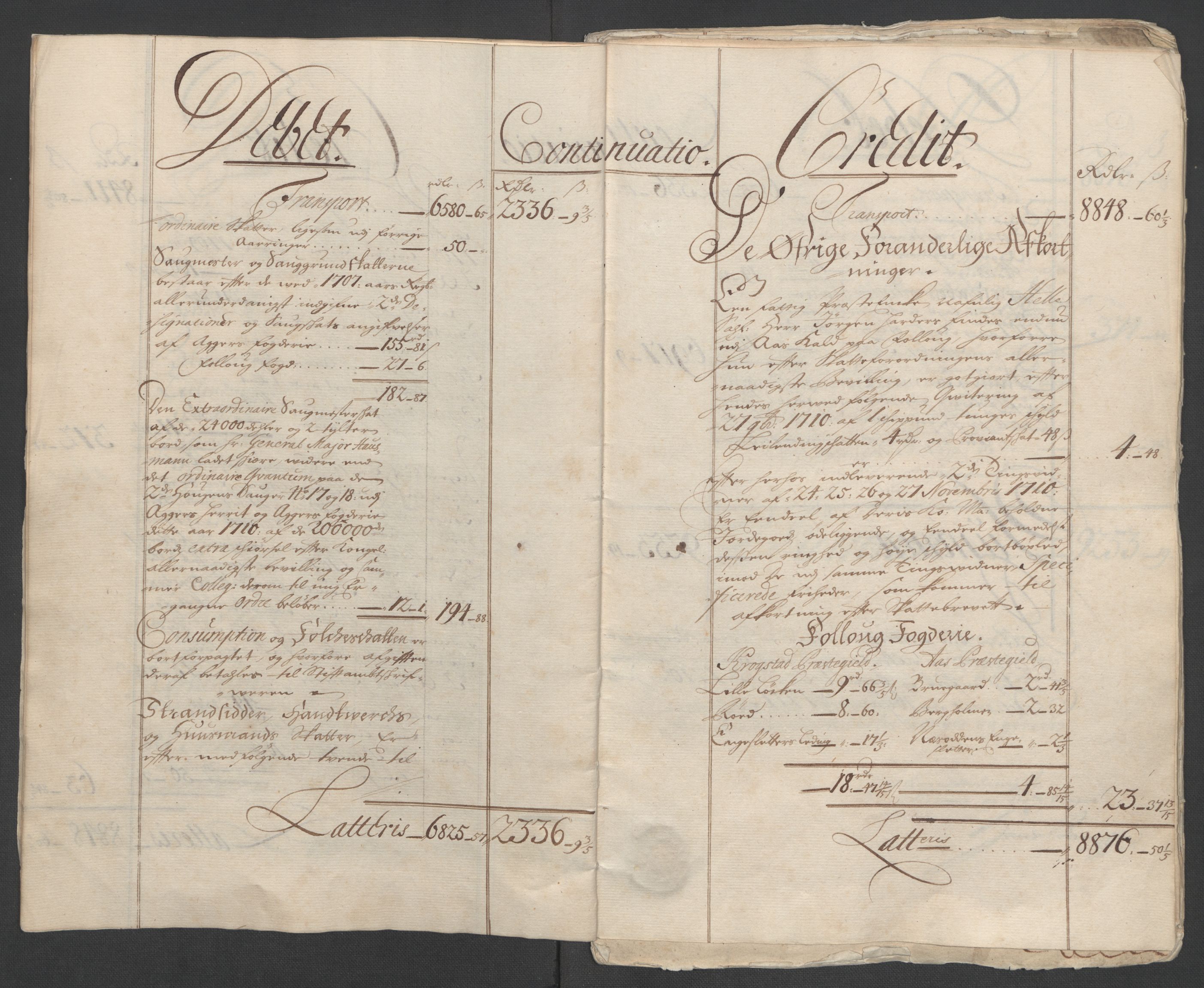 Rentekammeret inntil 1814, Reviderte regnskaper, Fogderegnskap, AV/RA-EA-4092/R10/L0448: Fogderegnskap Aker og Follo, 1710-1711, p. 13