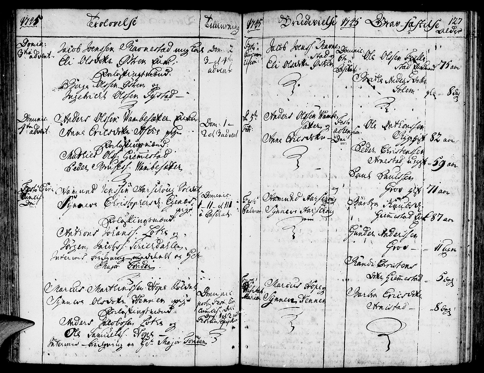 Gloppen sokneprestembete, SAB/A-80101/H/Haa/Haaa/L0003: Parish register (official) no. A 3, 1739-1757, p. 127
