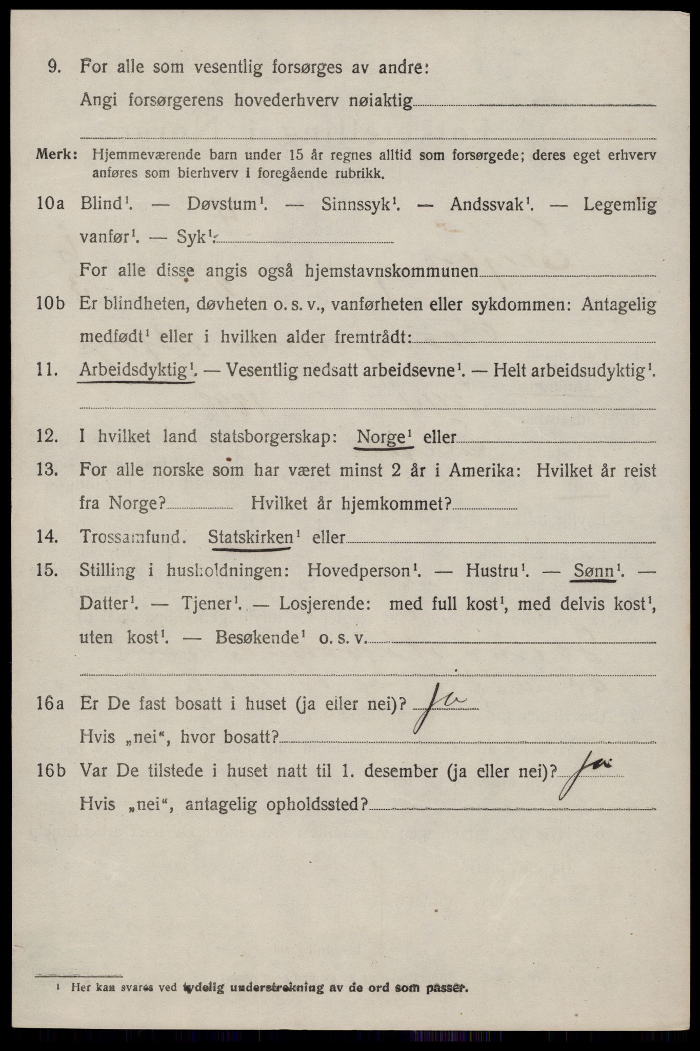 SAKO, 1920 census for Seljord, 1920, p. 2765