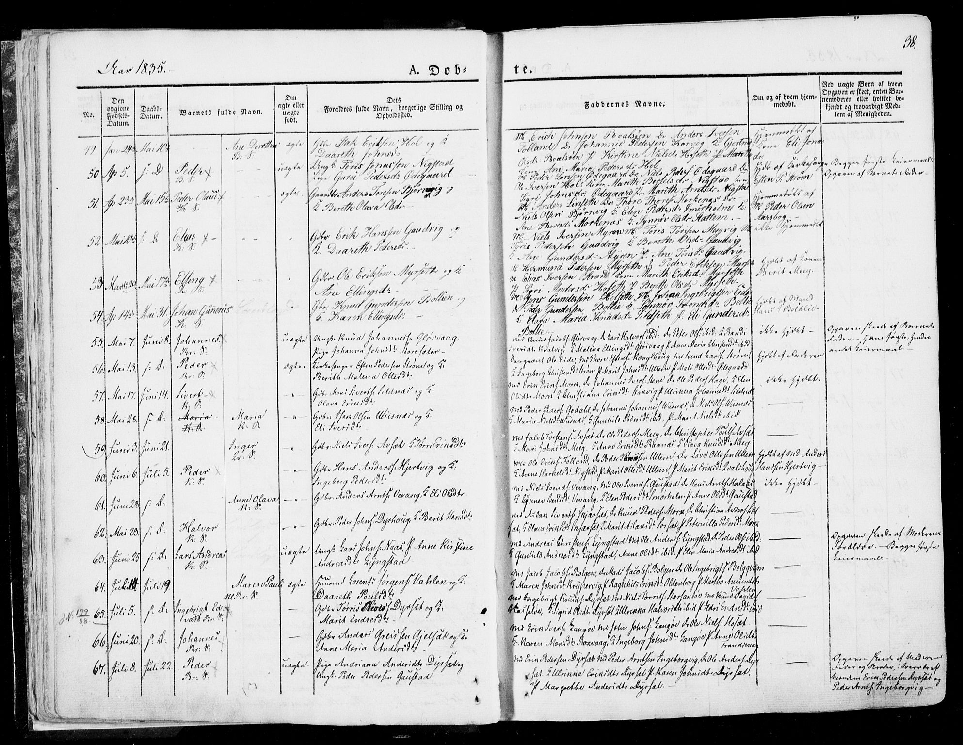 Ministerialprotokoller, klokkerbøker og fødselsregistre - Møre og Romsdal, AV/SAT-A-1454/568/L0803: Parish register (official) no. 568A10, 1830-1853, p. 38