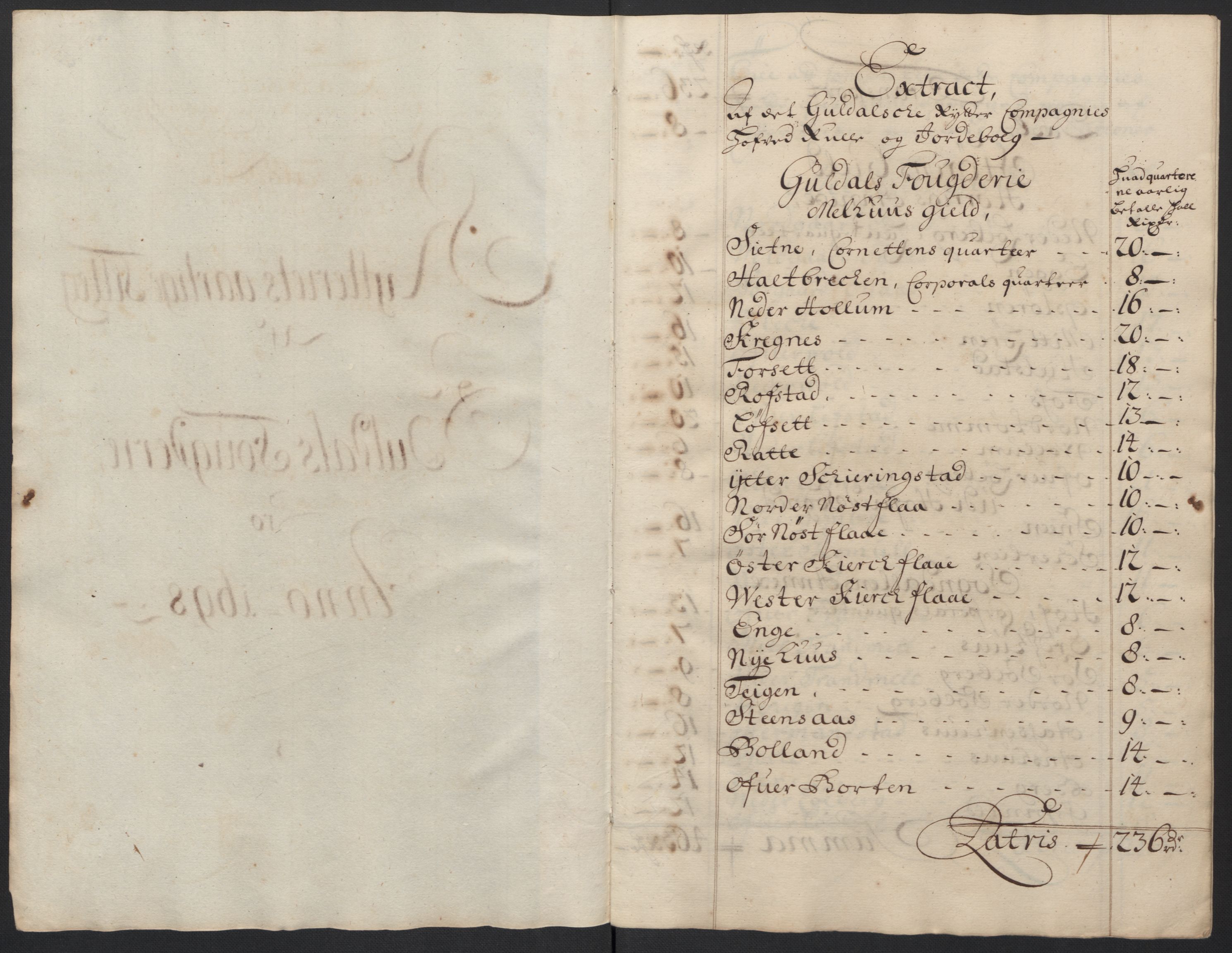 Rentekammeret inntil 1814, Reviderte regnskaper, Fogderegnskap, AV/RA-EA-4092/R60/L3948: Fogderegnskap Orkdal og Gauldal, 1698, p. 400