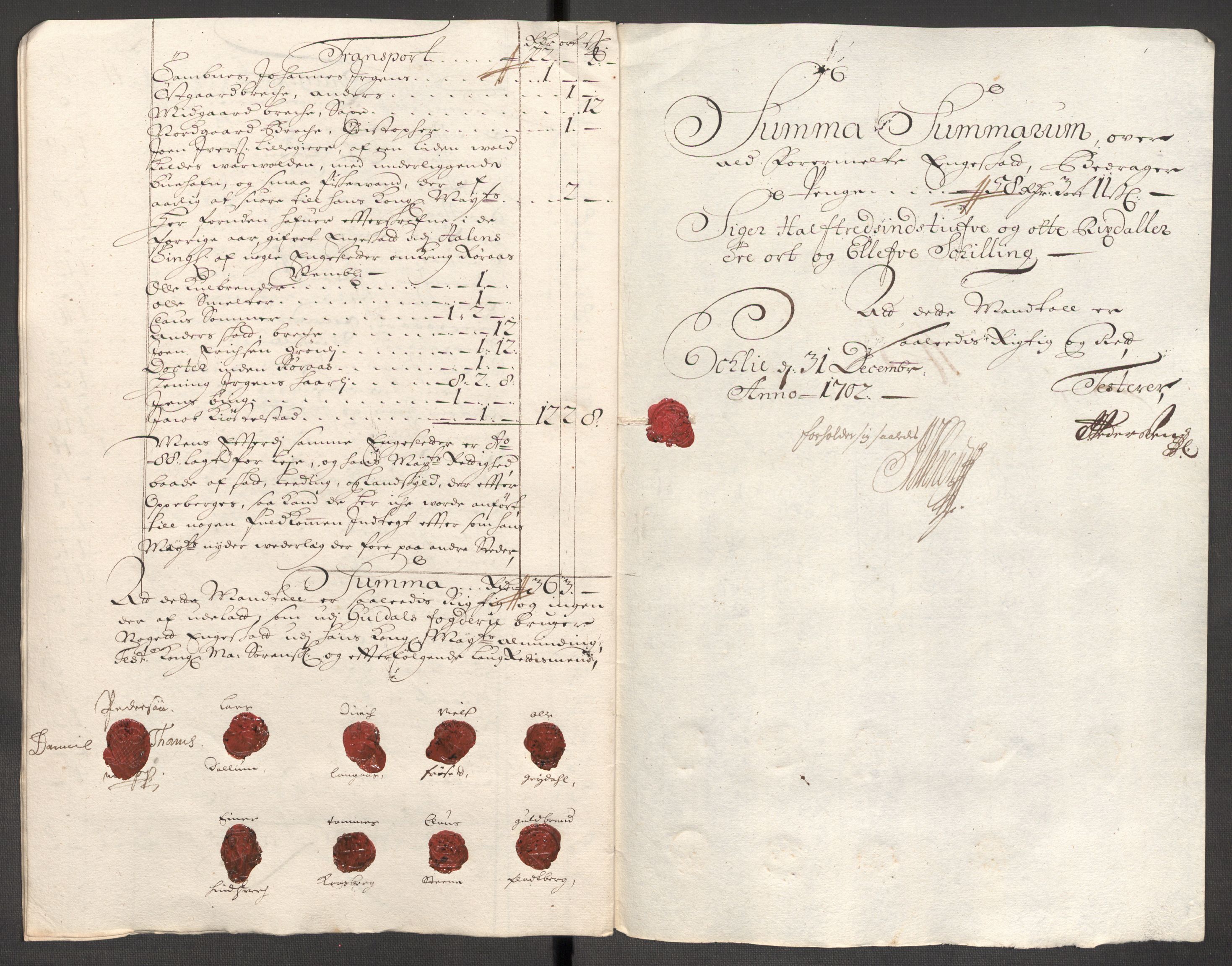 Rentekammeret inntil 1814, Reviderte regnskaper, Fogderegnskap, AV/RA-EA-4092/R60/L3952: Fogderegnskap Orkdal og Gauldal, 1702, p. 294