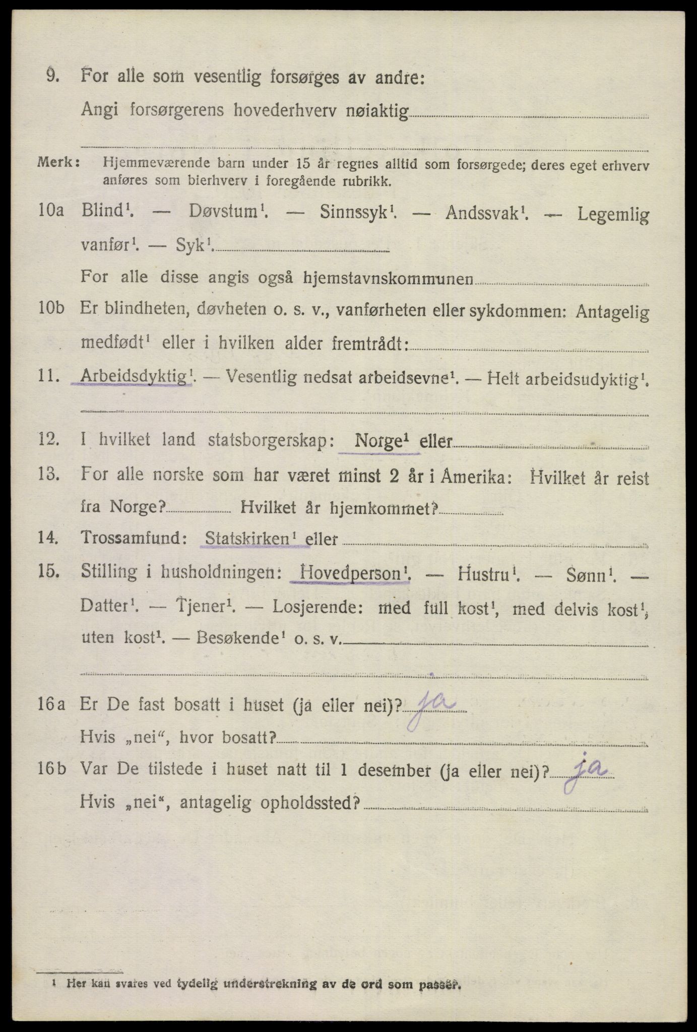 SAKO, 1920 census for Eidanger, 1920, p. 5029