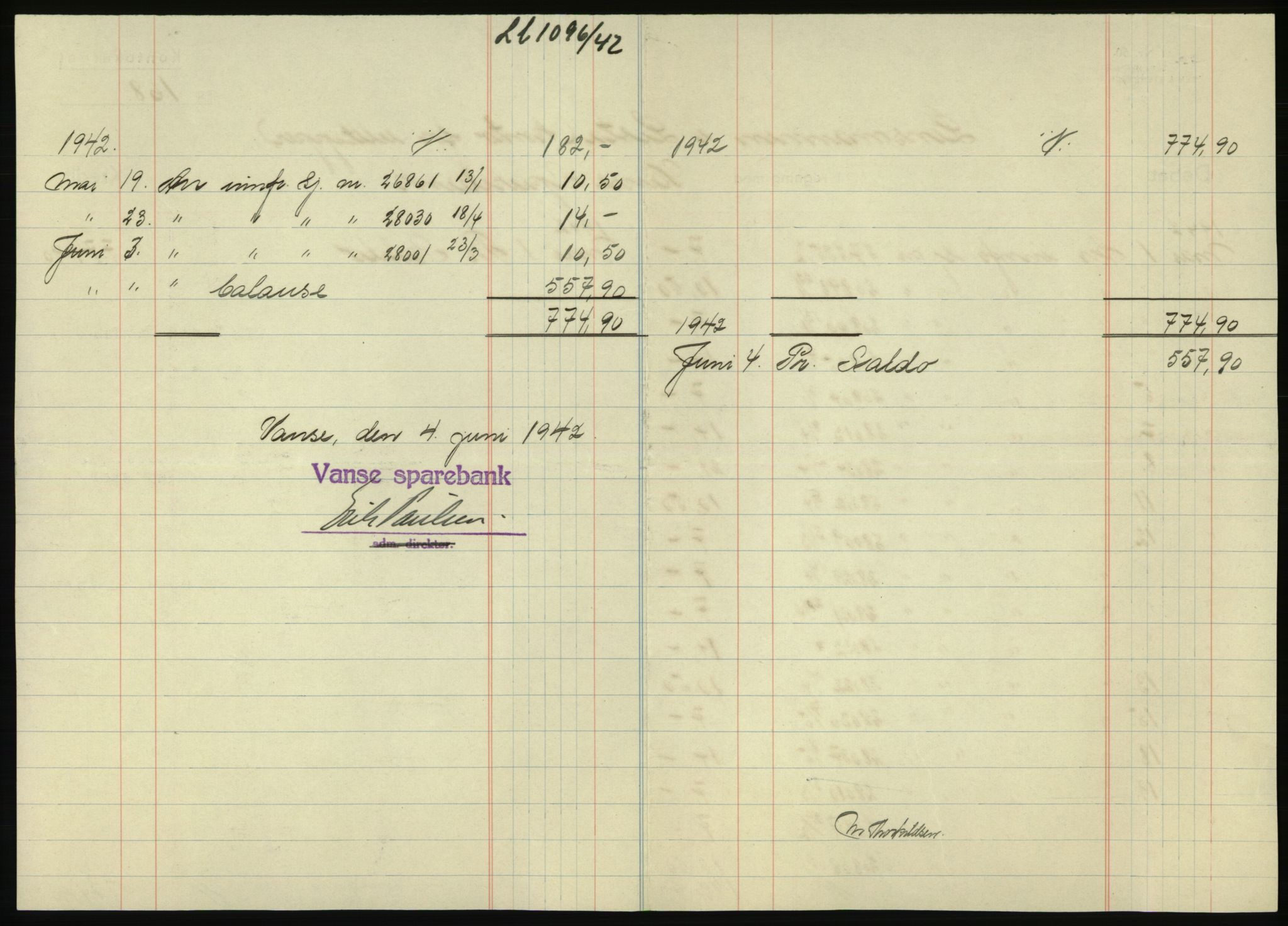 Forsvarsdepartementet, 10. kontor / Oppgjørskontoret, AV/RA-RAFA-1225/D/Db/L0180: Lista oppgjørskontor, 1942-1952, p. 1034