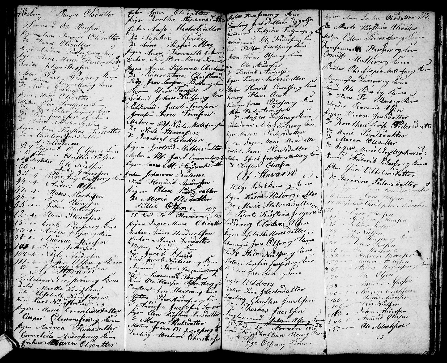 Stavern kirkebøker, AV/SAKO-A-318/F/Fa/L0004: Parish register (official) no. 4, 1809-1816, p. 212-213