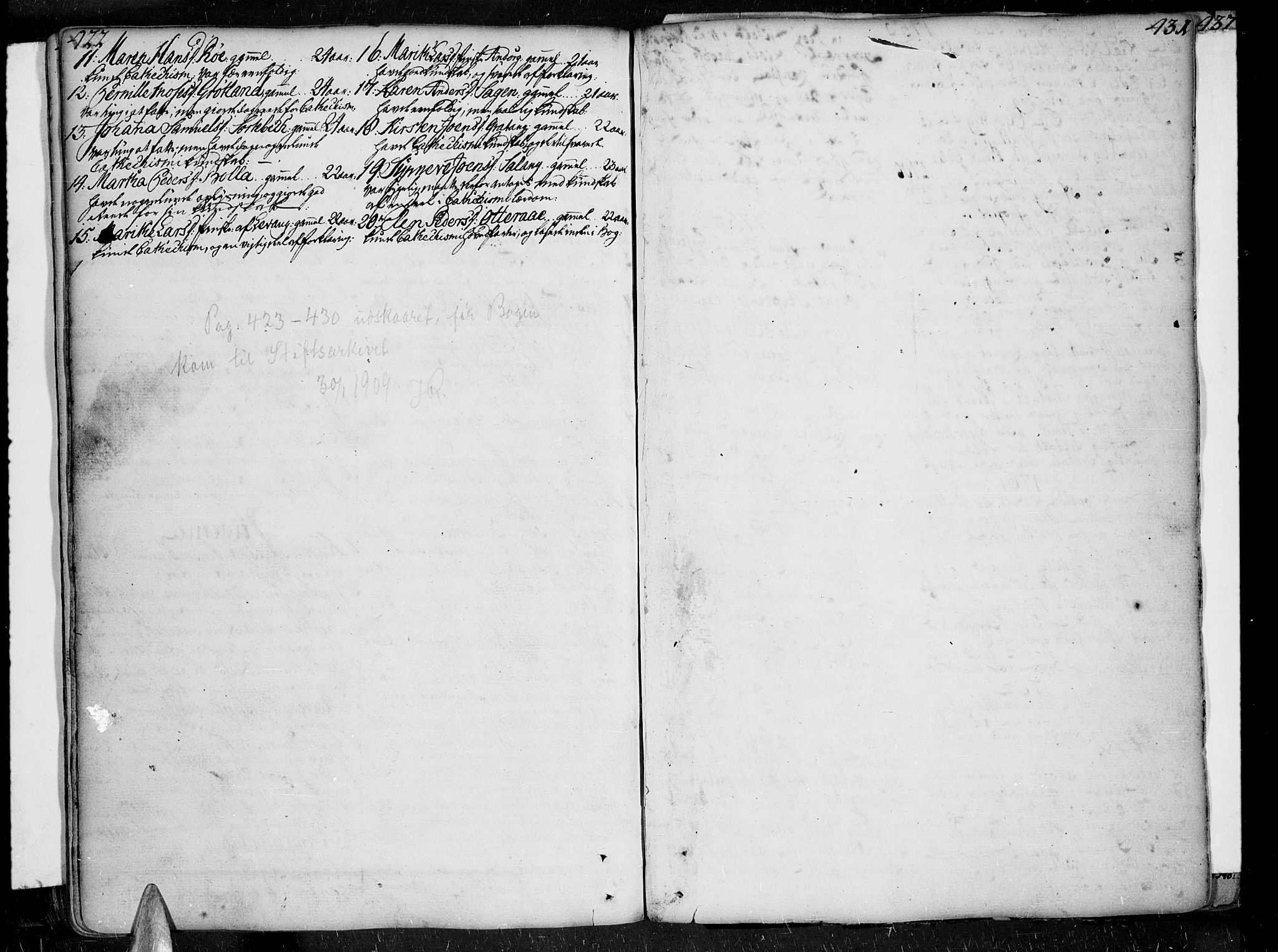 Ibestad sokneprestembete, SATØ/S-0077/H/Ha/Haa/L0002kirke: Parish register (official) no. 2, 1751-1775, p. 422-423