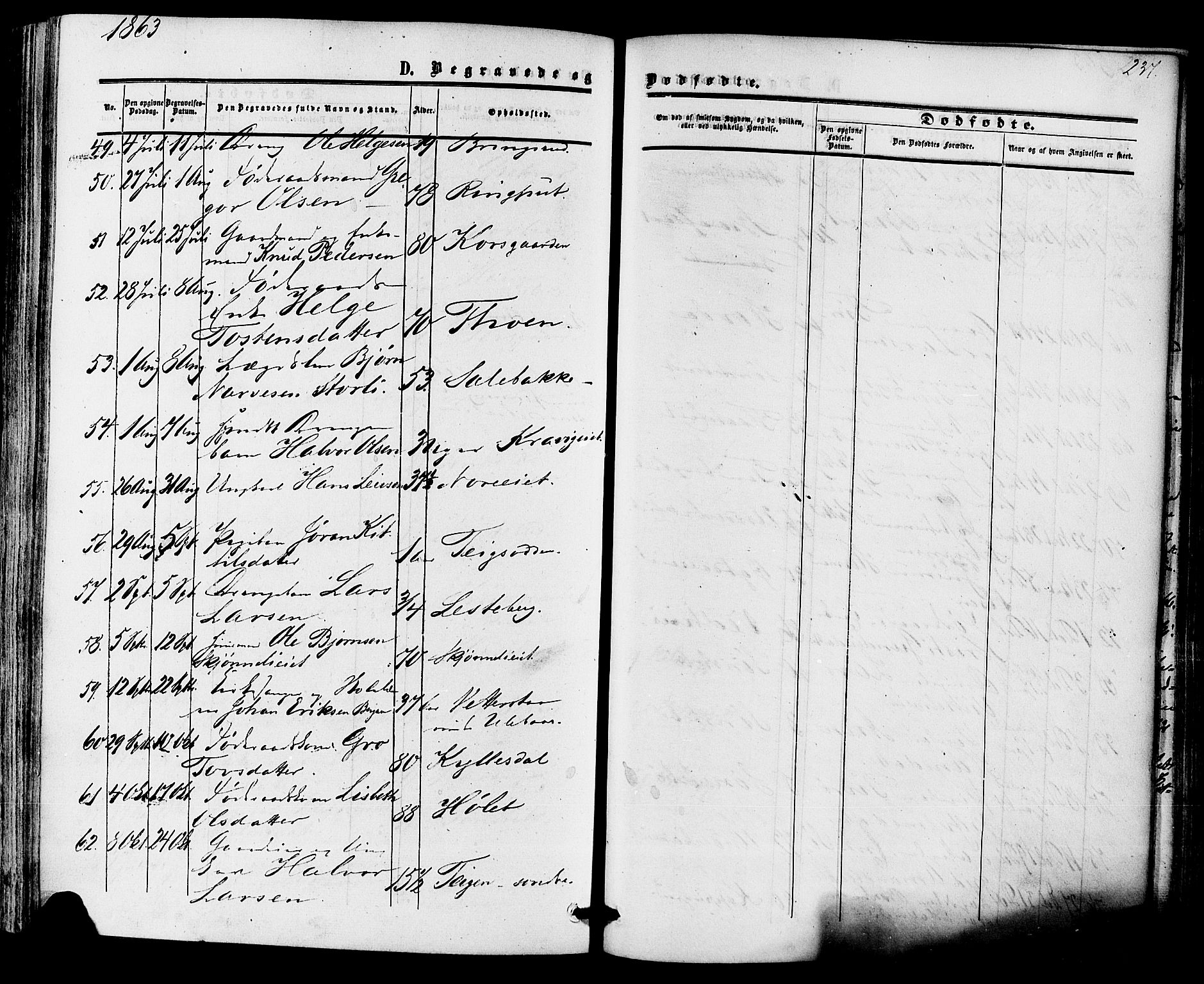 Nore kirkebøker, AV/SAKO-A-238/F/Fa/L0003: Parish register (official) no. I 3, 1858-1866, p. 237