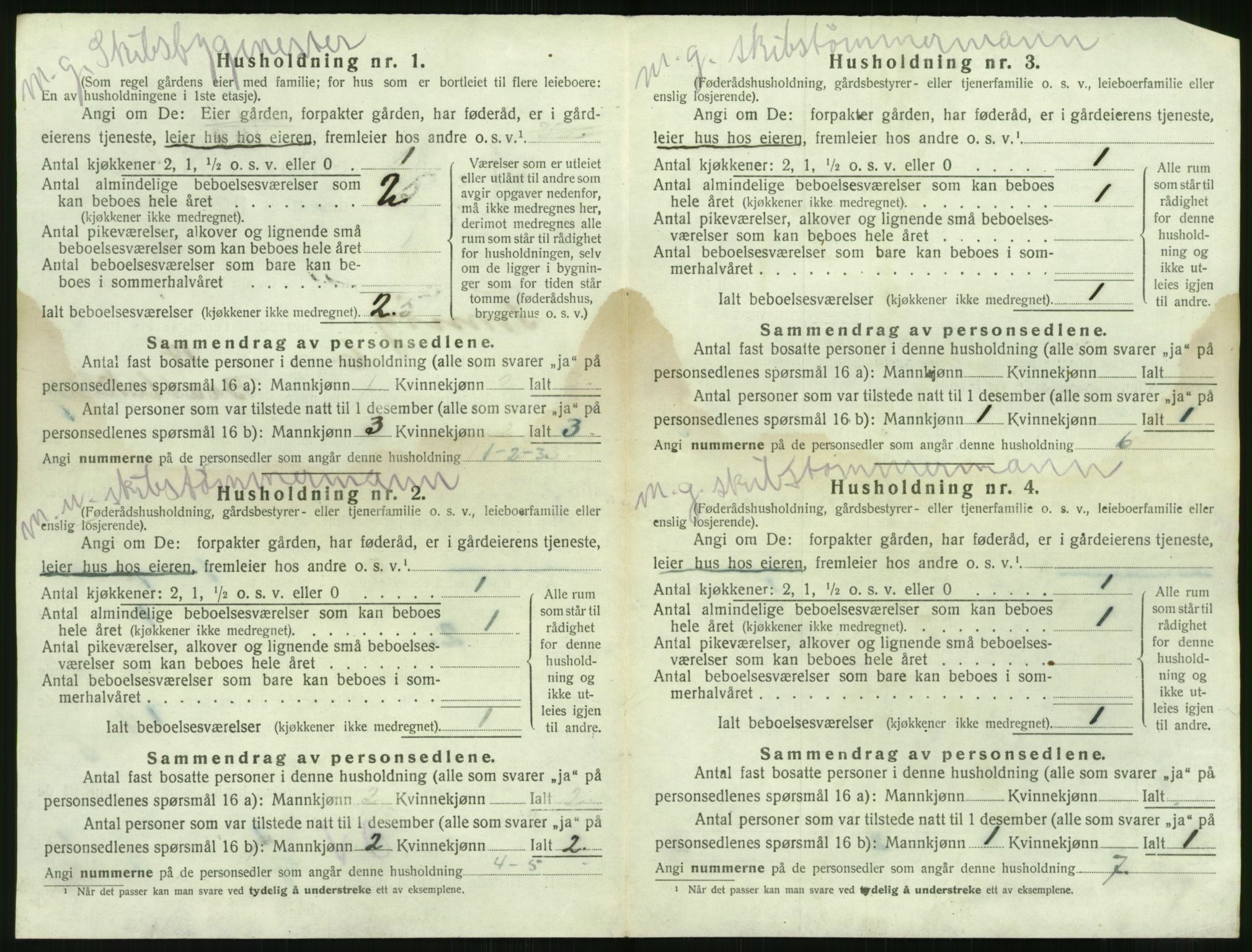 SAK, 1920 census for Tromøy, 1920, p. 328