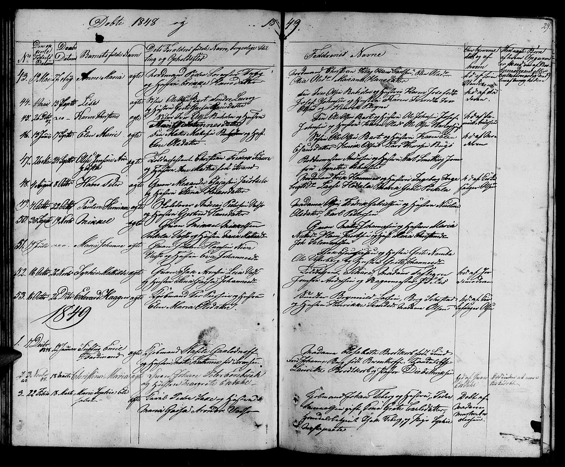 Vadsø sokneprestkontor, SATØ/S-1325/H/Hb/L0001klokker: Parish register (copy) no. 1, 1843-1853, p. 29