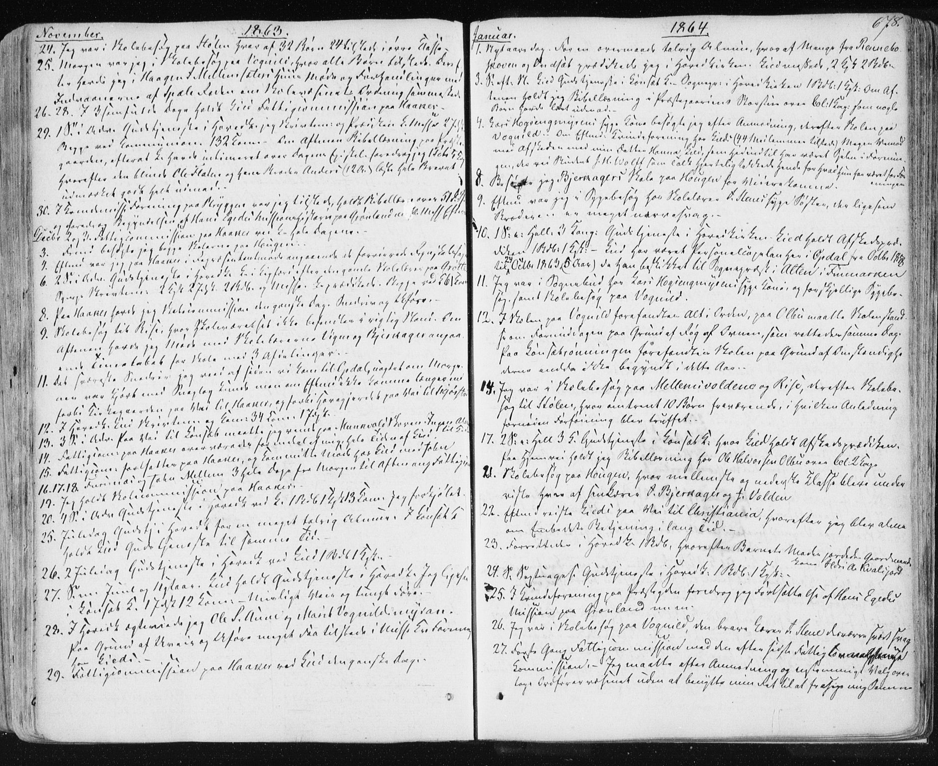Ministerialprotokoller, klokkerbøker og fødselsregistre - Sør-Trøndelag, SAT/A-1456/678/L0899: Parish register (official) no. 678A08, 1848-1872, p. 678