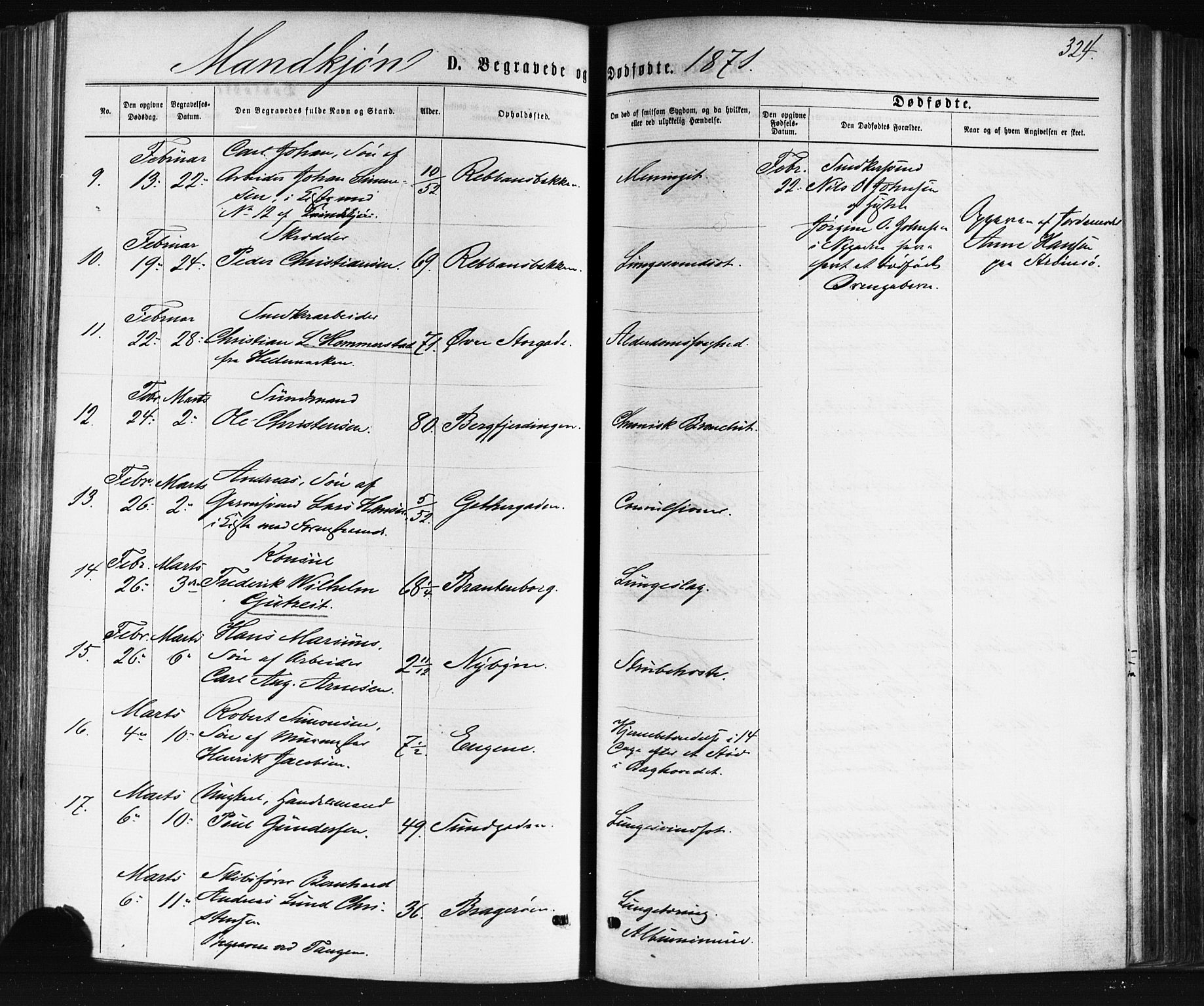 Bragernes kirkebøker, AV/SAKO-A-6/F/Fb/L0004: Parish register (official) no. II 4, 1869-1875, p. 324