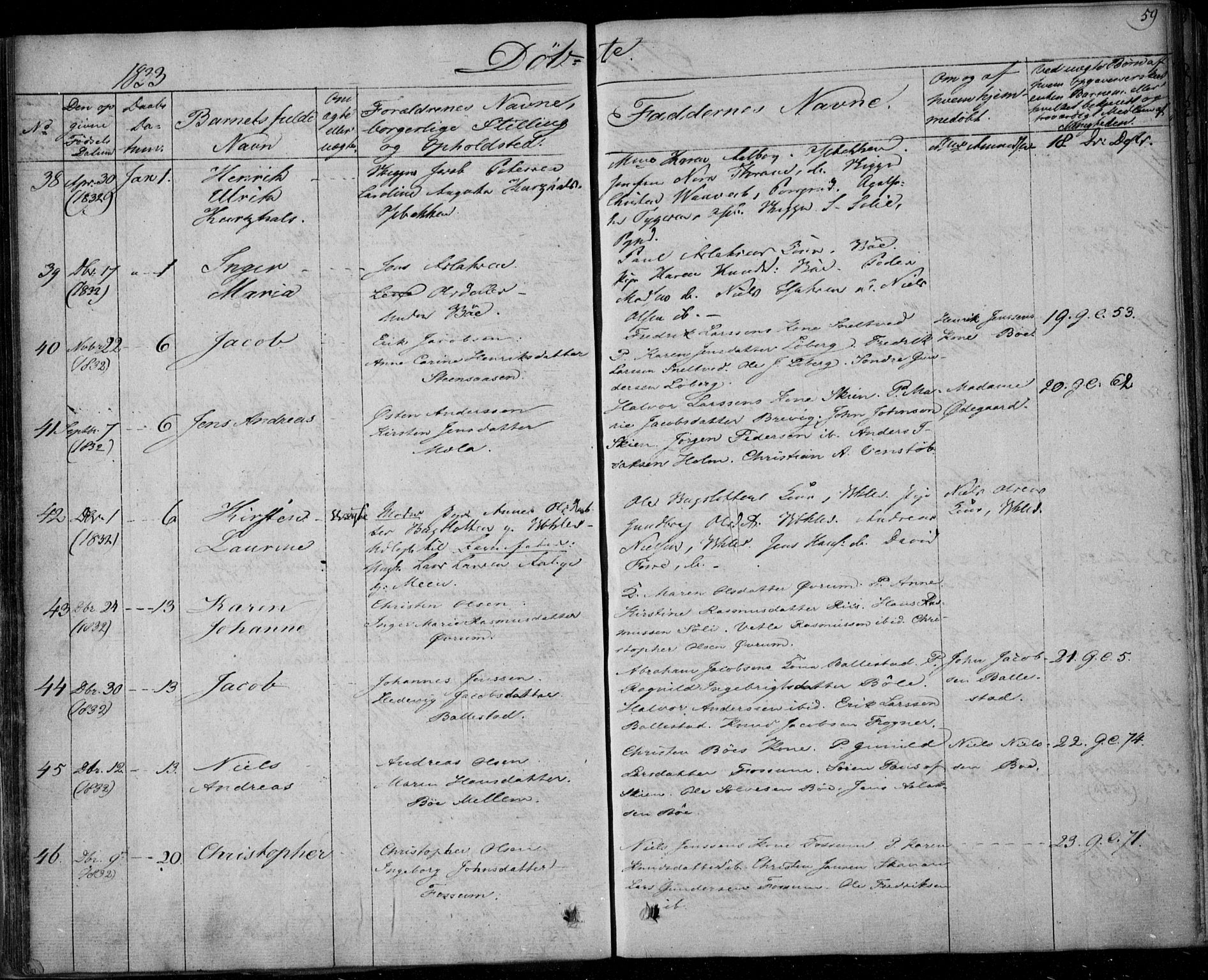 Gjerpen kirkebøker, AV/SAKO-A-265/F/Fa/L0006: Parish register (official) no. I 6, 1829-1834, p. 59