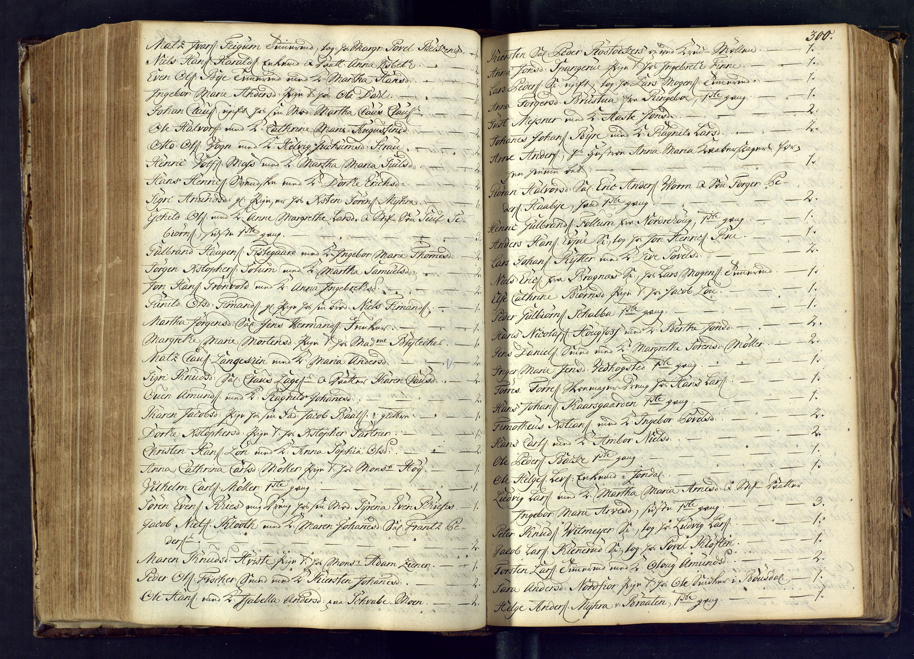Kongsberg kirkebøker, AV/SAKO-A-22/M/Ma/L0003: Communicants register no. 3, 1745-1750, p. 300