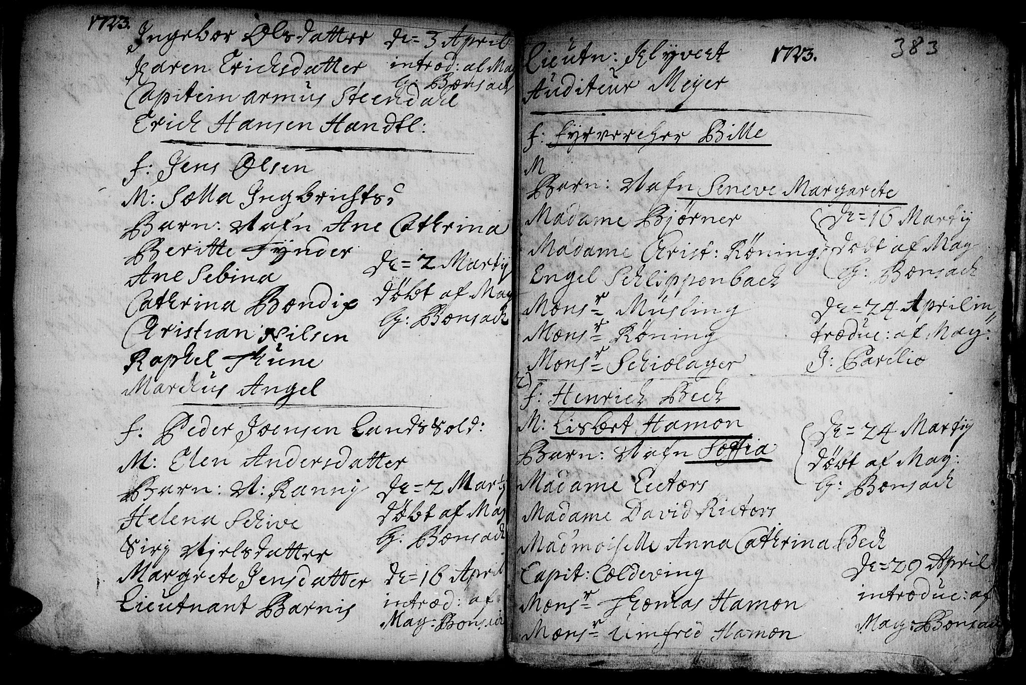 Ministerialprotokoller, klokkerbøker og fødselsregistre - Sør-Trøndelag, SAT/A-1456/601/L0035: Parish register (official) no. 601A03, 1713-1728, p. 383a
