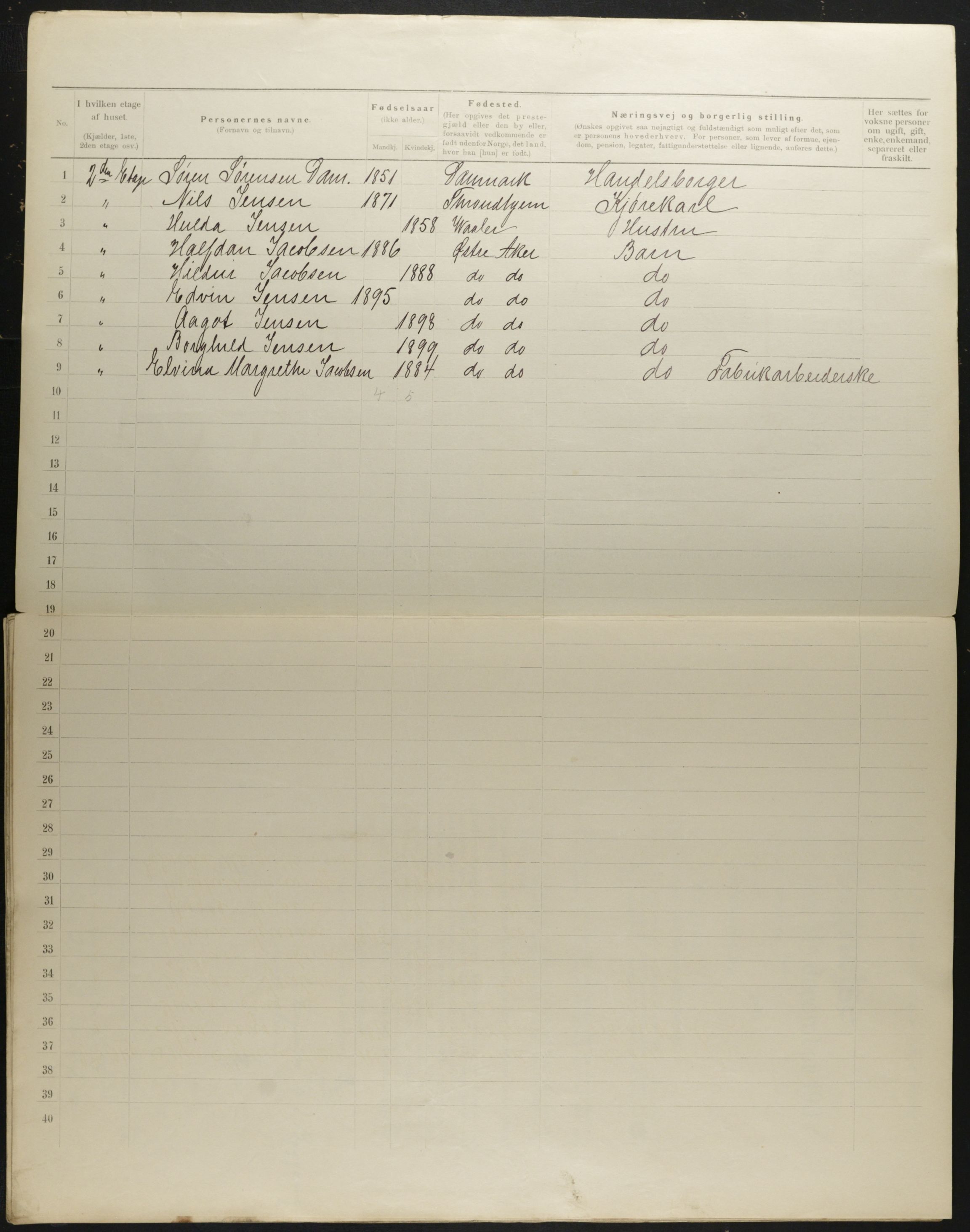 OBA, Municipal Census 1901 for Kristiania, 1901, p. 1361