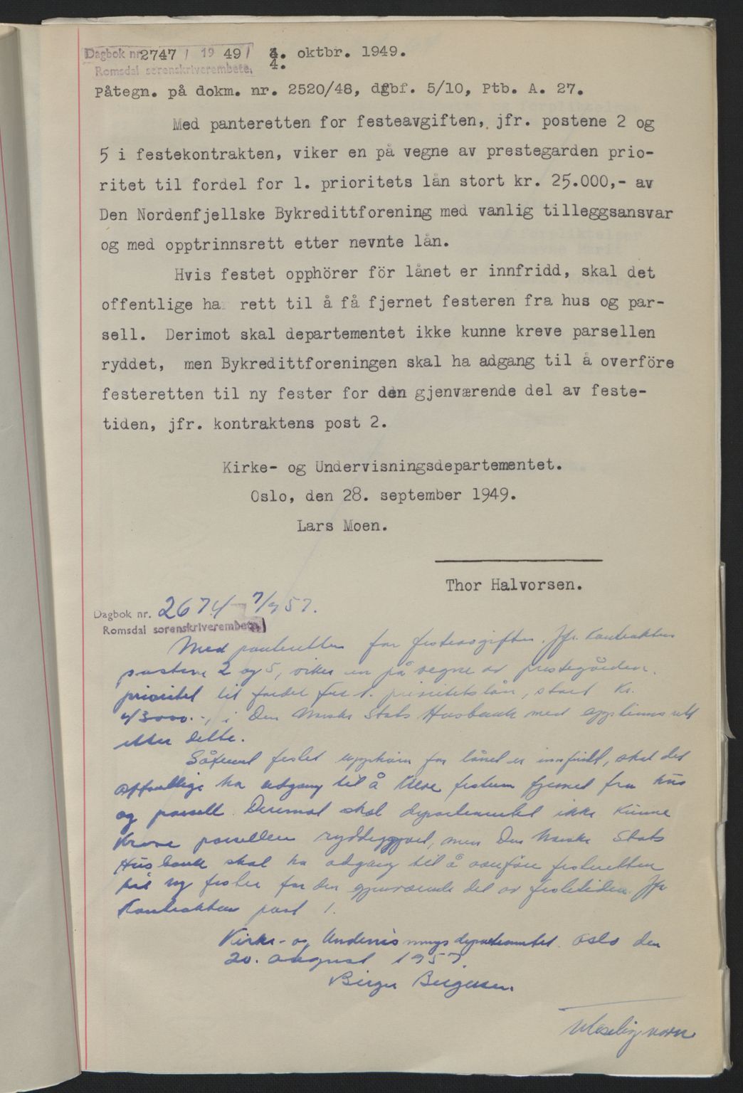 Romsdal sorenskriveri, AV/SAT-A-4149/1/2/2C: Mortgage book no. A27, 1948-1948, Diary no: : 2520/1948