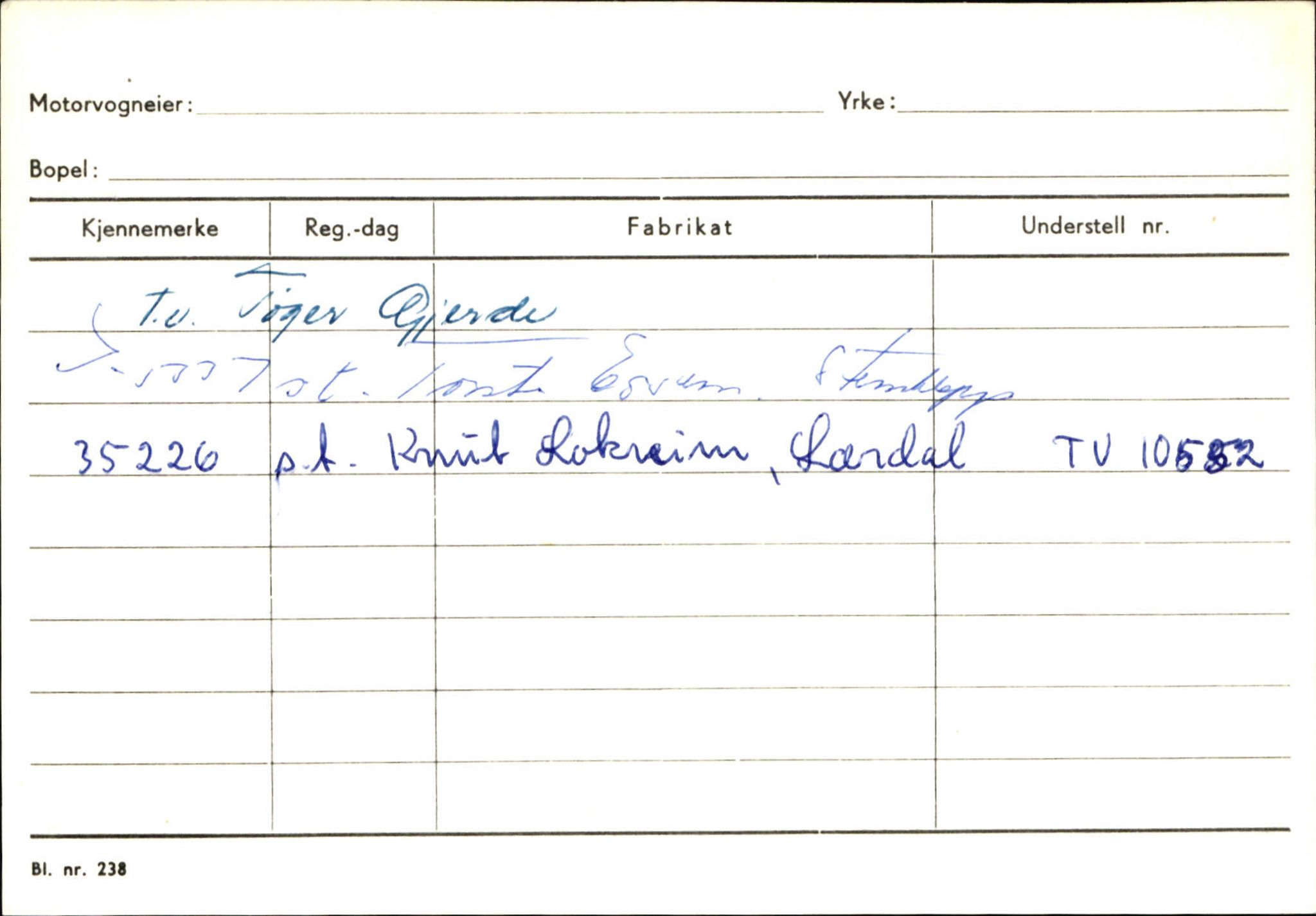 Statens vegvesen, Sogn og Fjordane vegkontor, AV/SAB-A-5301/4/F/L0131: Eigarregister Høyanger P-Å. Stryn S-Å, 1945-1975, p. 455