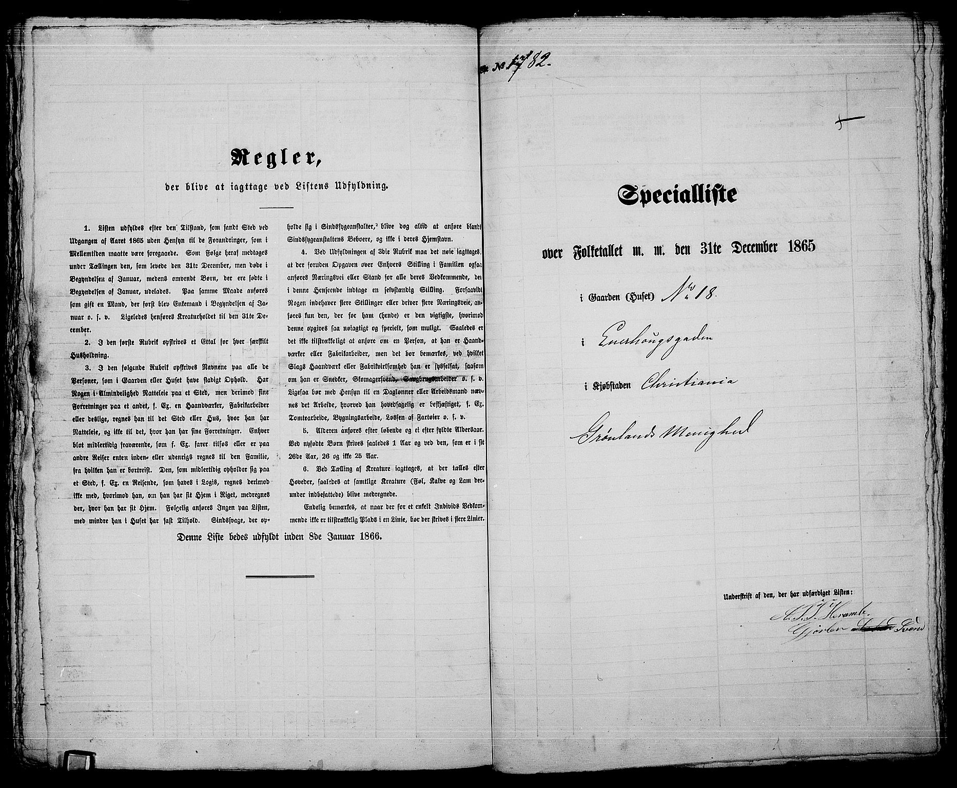 RA, 1865 census for Kristiania, 1865, p. 4010