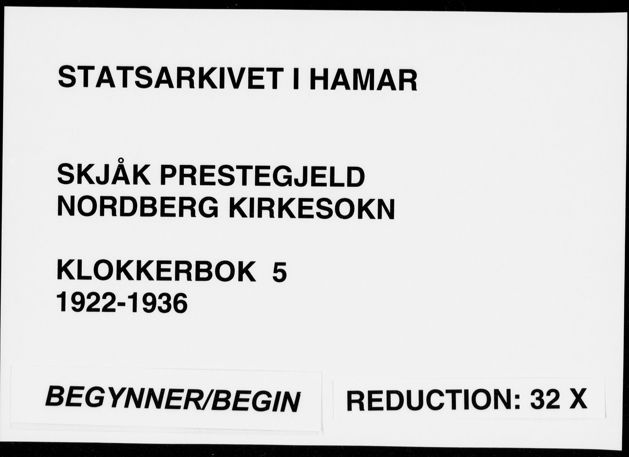 Skjåk prestekontor, SAH/PREST-072/H/Ha/Hab/L0005: Parish register (copy) no. 5, 1922-1936