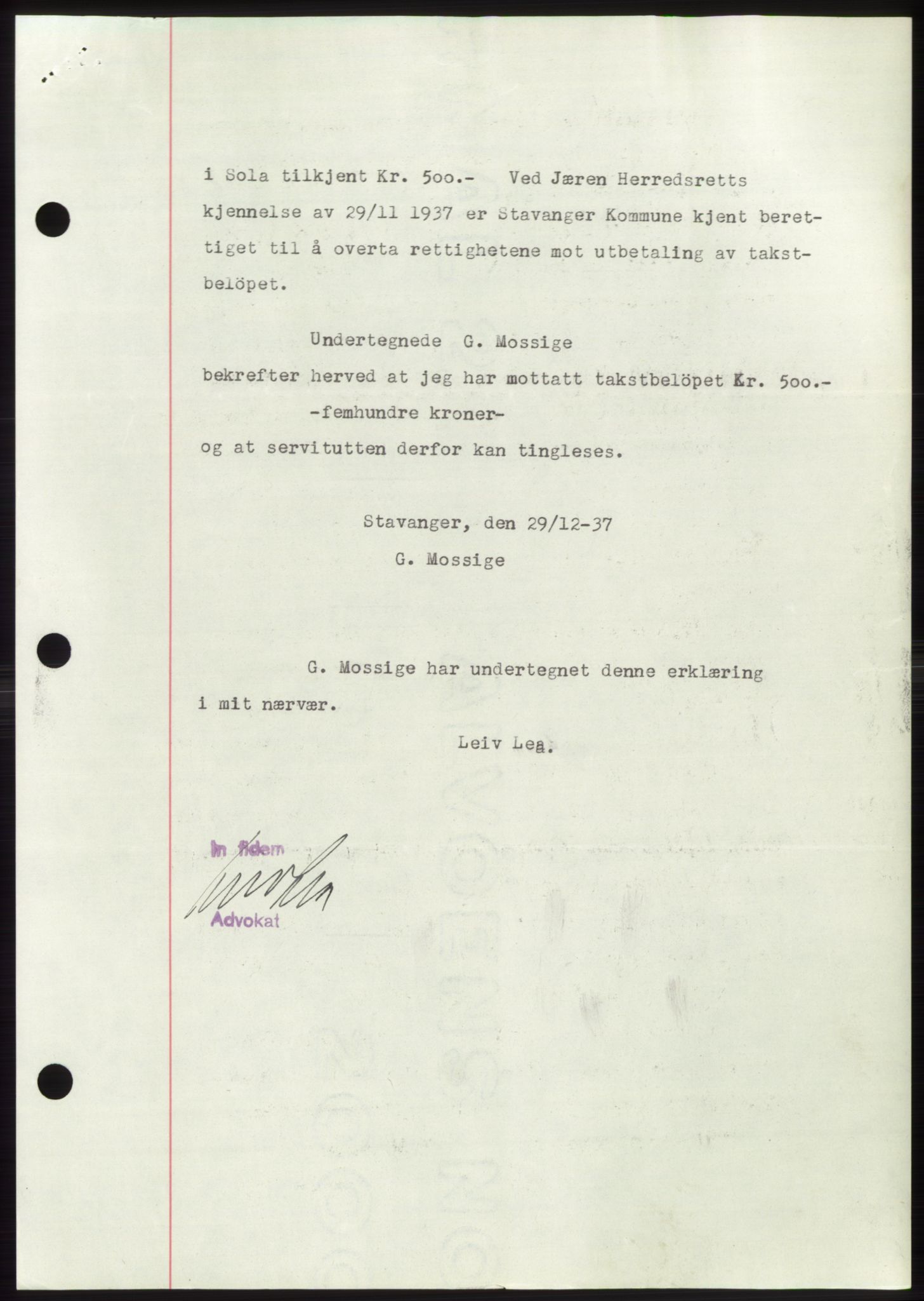 Jæren sorenskriveri, SAST/A-100310/03/G/Gba/L0071: Mortgage book, 1938-1938, Diary no: : 2780/1938