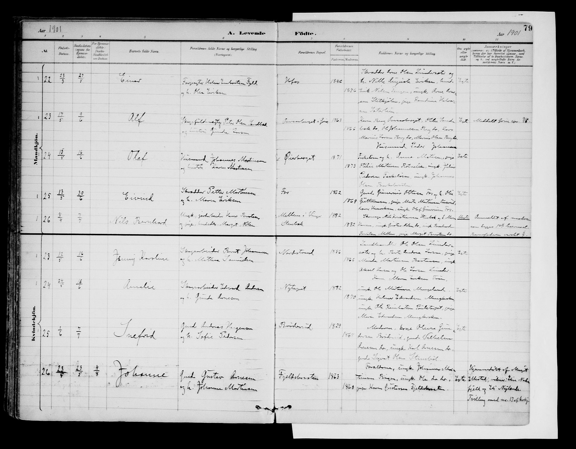 Brandval prestekontor, AV/SAH-PREST-034/H/Ha/Haa/L0003: Parish register (official) no. 3, 1894-1909, p. 79