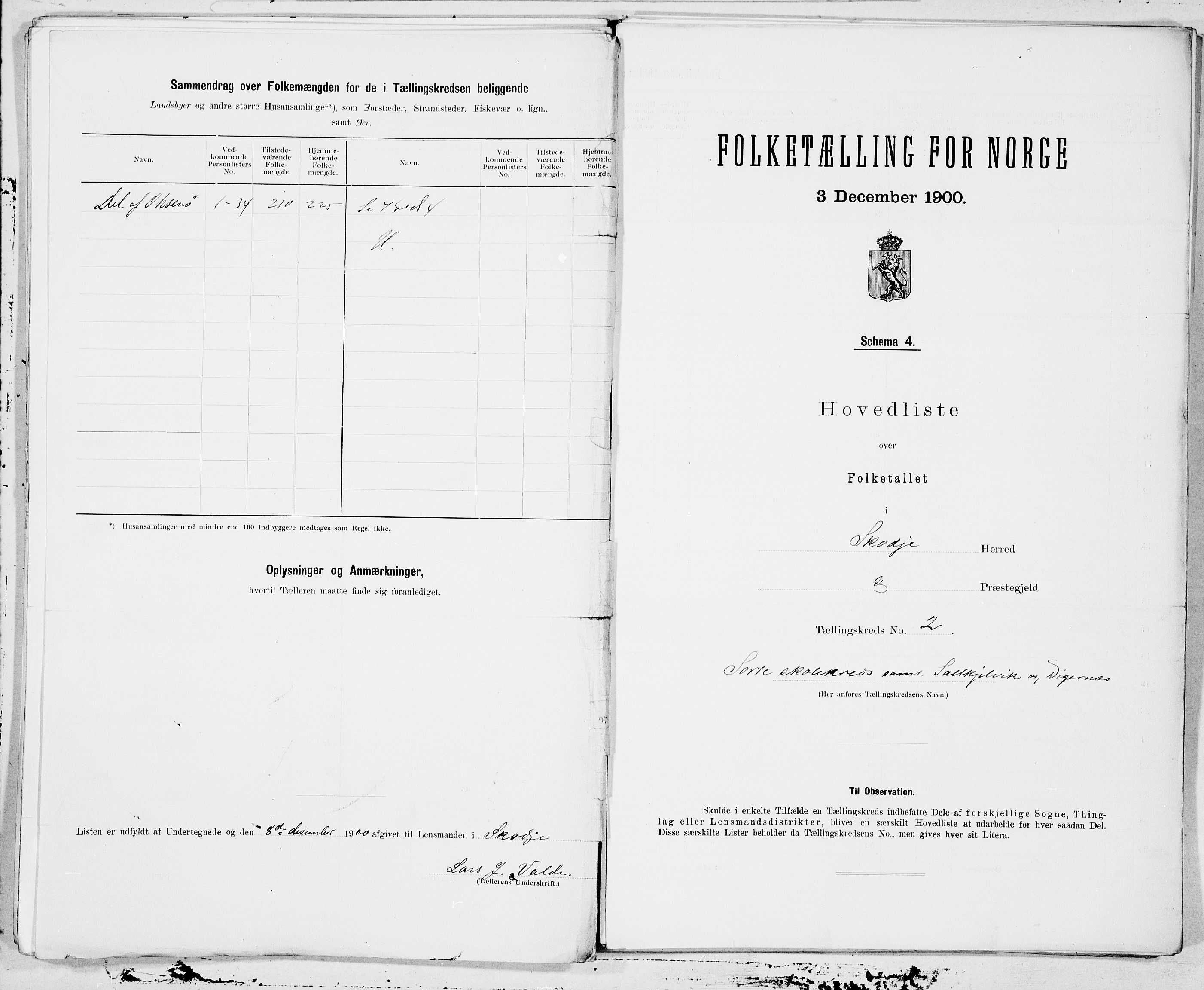 SAT, 1900 census for Skodje, 1900, p. 4