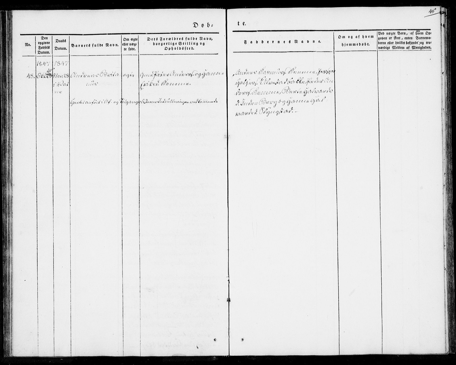 Ministerialprotokoller, klokkerbøker og fødselsregistre - Møre og Romsdal, AV/SAT-A-1454/524/L0352: Parish register (official) no. 524A04, 1838-1847, p. 45