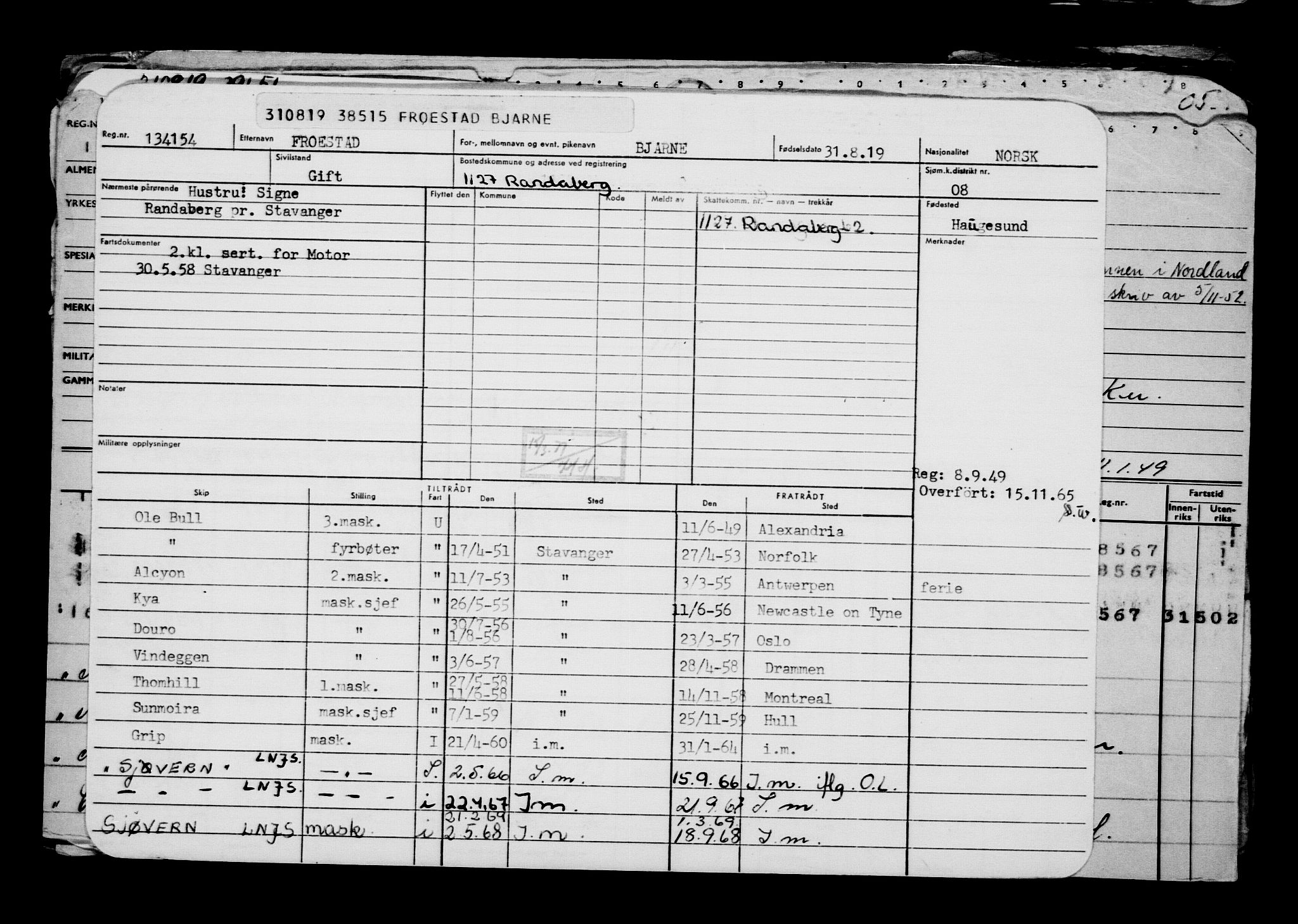 Direktoratet for sjømenn, AV/RA-S-3545/G/Gb/L0171: Hovedkort, 1919, p. 439