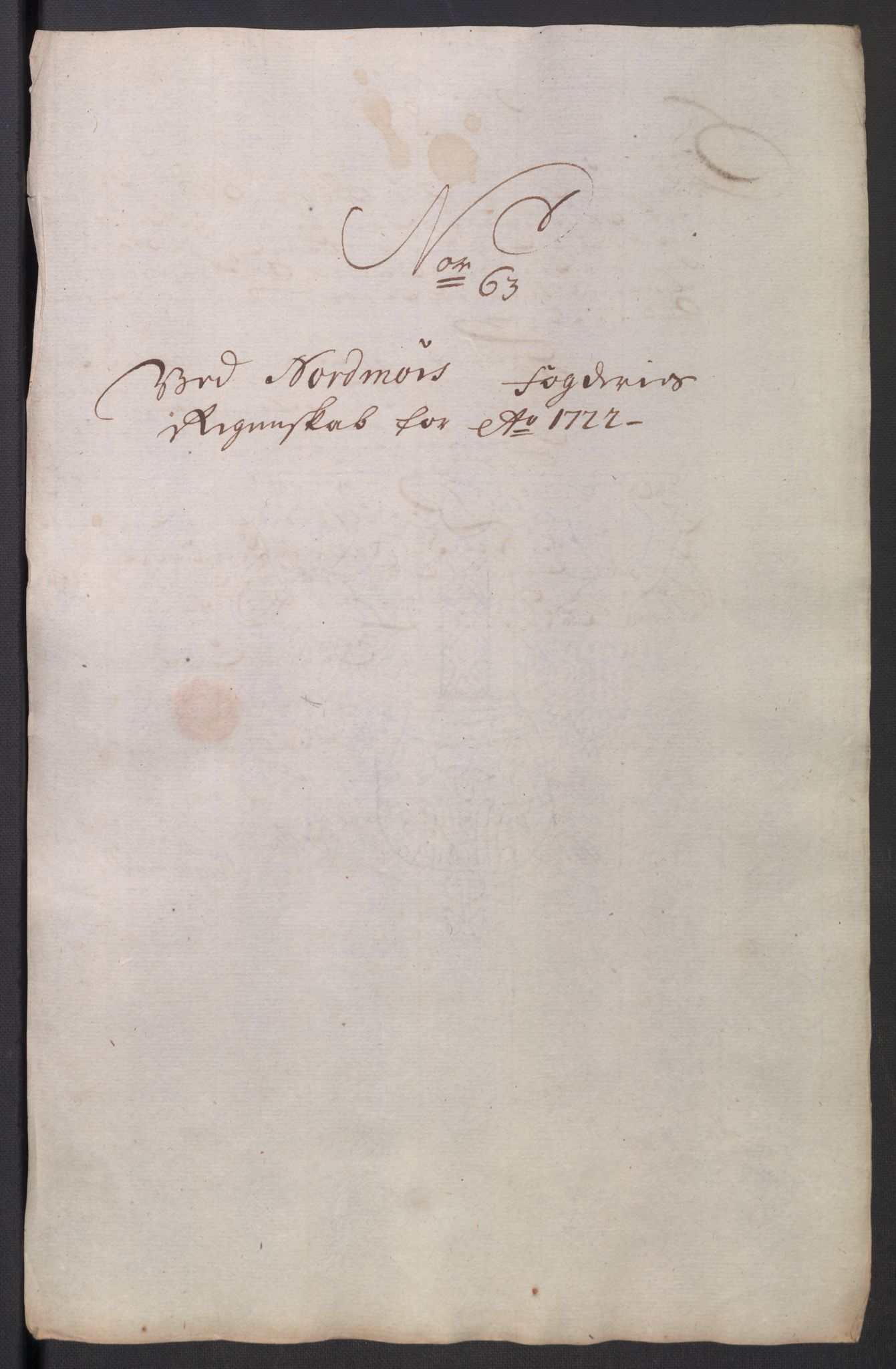 Rentekammeret inntil 1814, Reviderte regnskaper, Fogderegnskap, AV/RA-EA-4092/R56/L3755: Fogderegnskap Nordmøre, 1722, p. 345