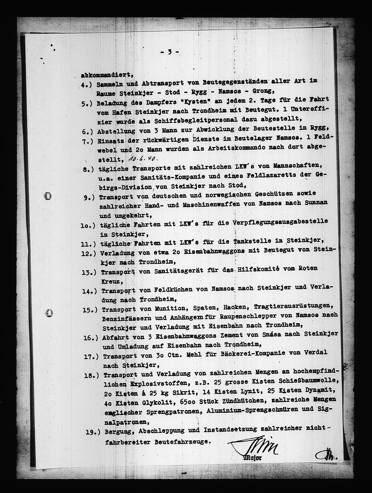 Documents Section, RA/RAFA-2200/V/L0087: Amerikansk mikrofilm "Captured German Documents".
Box No. 726.  FKA jnr. 601/1954., 1940, p. 294