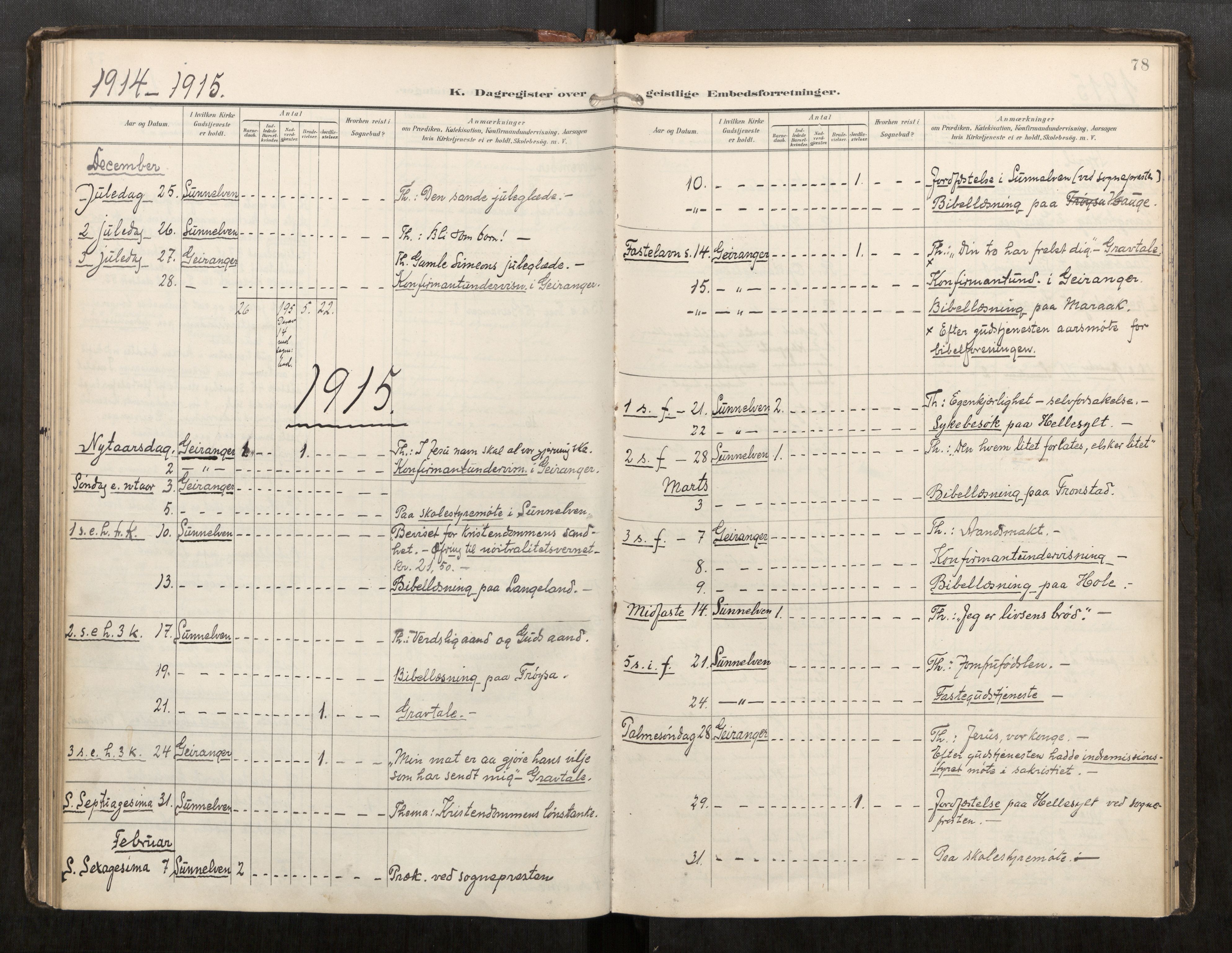 Sunnylven sokneprestkontor, SAT/A-1007: Parish register (official) no. 517A11, 1899-1925, p. 78