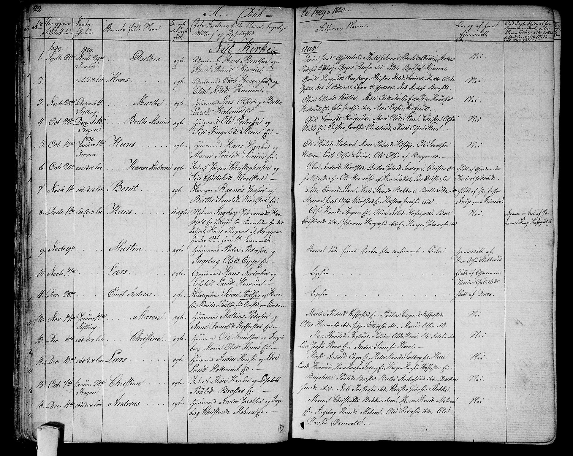 Lier kirkebøker, SAKO/A-230/F/Fa/L0010: Parish register (official) no. I 10, 1827-1843, p. 22