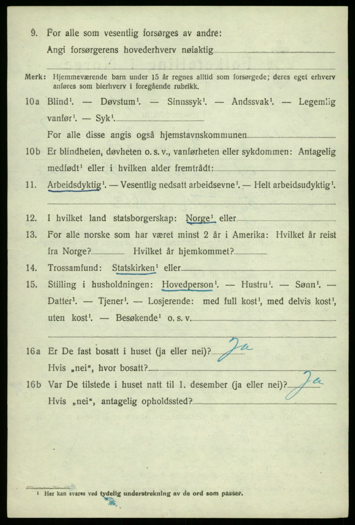 SAB, 1920 census for Samnanger, 1920, p. 2978