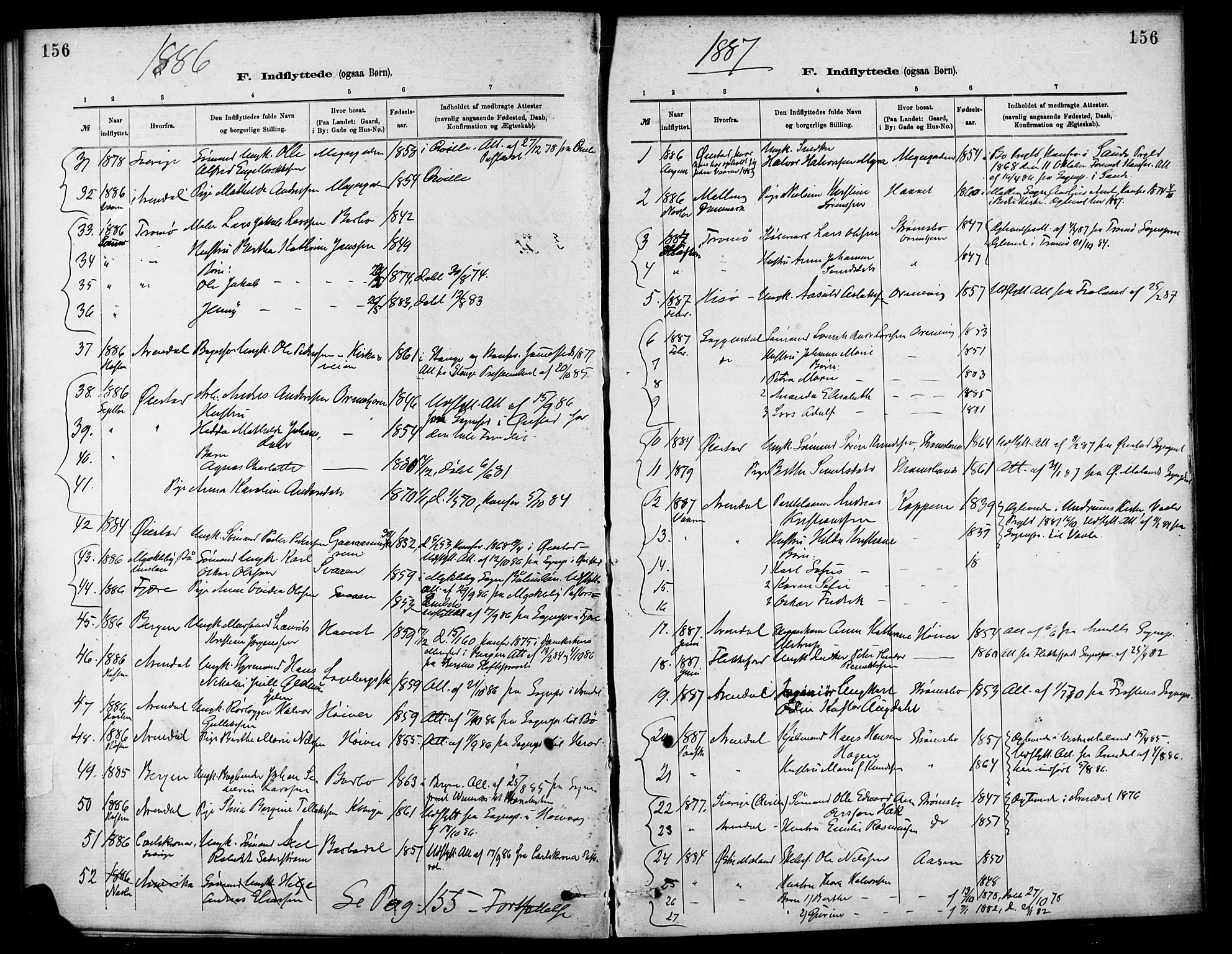 Barbu sokneprestkontor, AV/SAK-1111-0003/F/Fa/L0003: Parish register (official) no. A 3, 1883-1898, p. 156