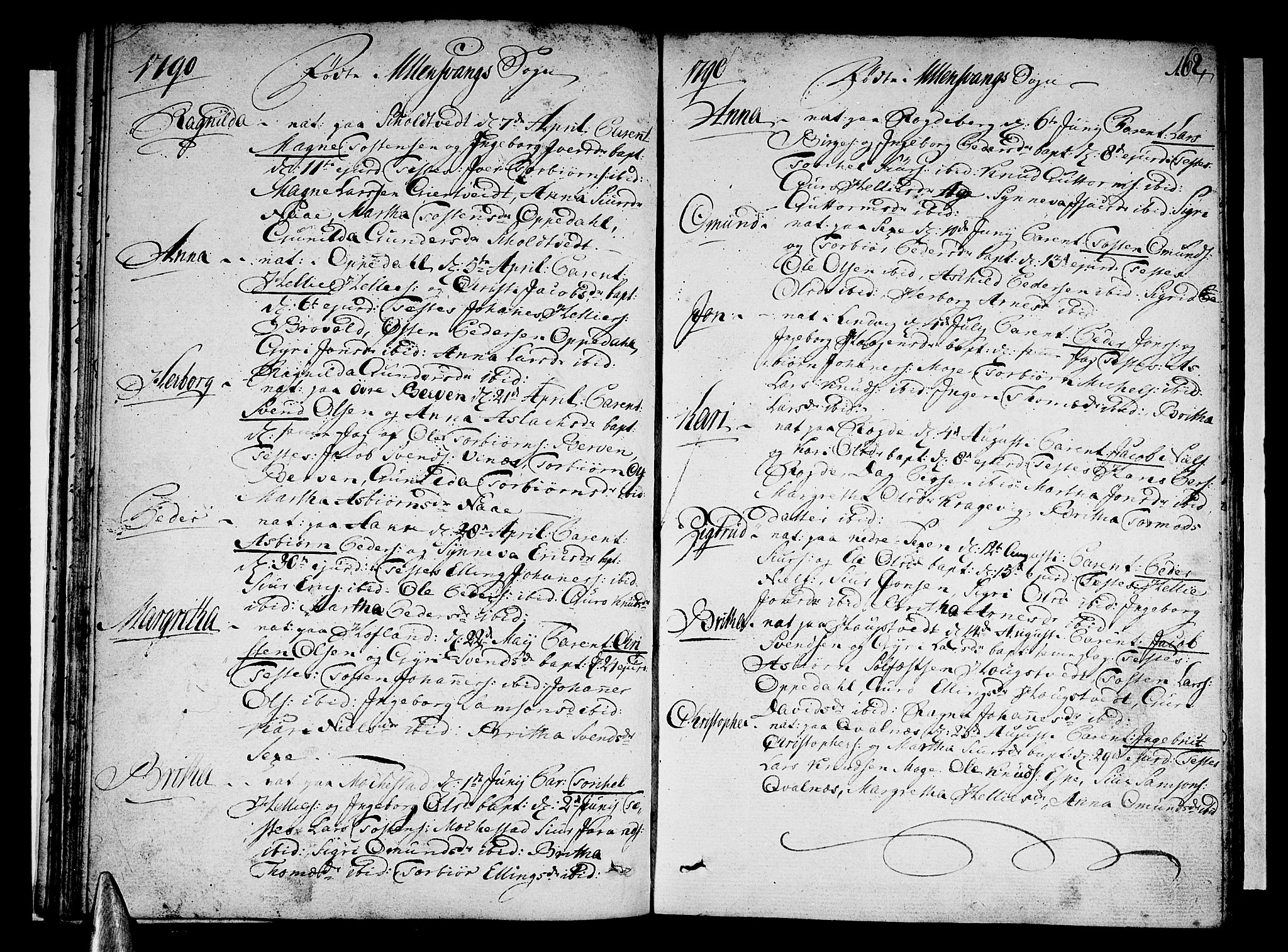 Ullensvang sokneprestembete, AV/SAB-A-78701/H/Haa: Parish register (official) no. A 7 /1, 1788-1804, p. 161-162