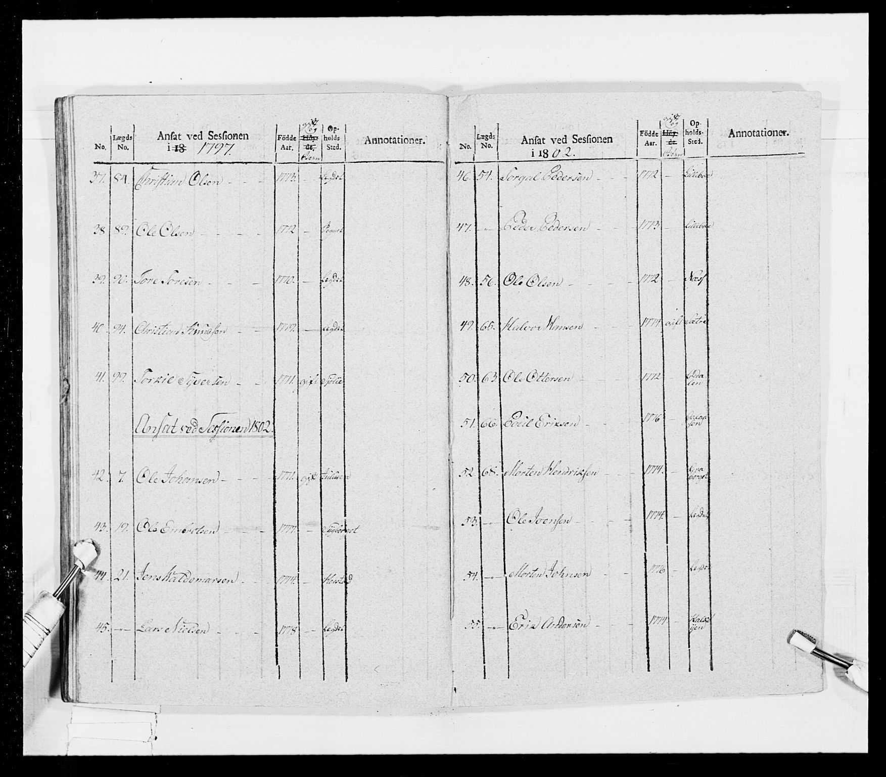 Generalitets- og kommissariatskollegiet, Det kongelige norske kommissariatskollegium, RA/EA-5420/E/Eh/L0026: Skiløperkompaniene, 1805-1810, p. 134