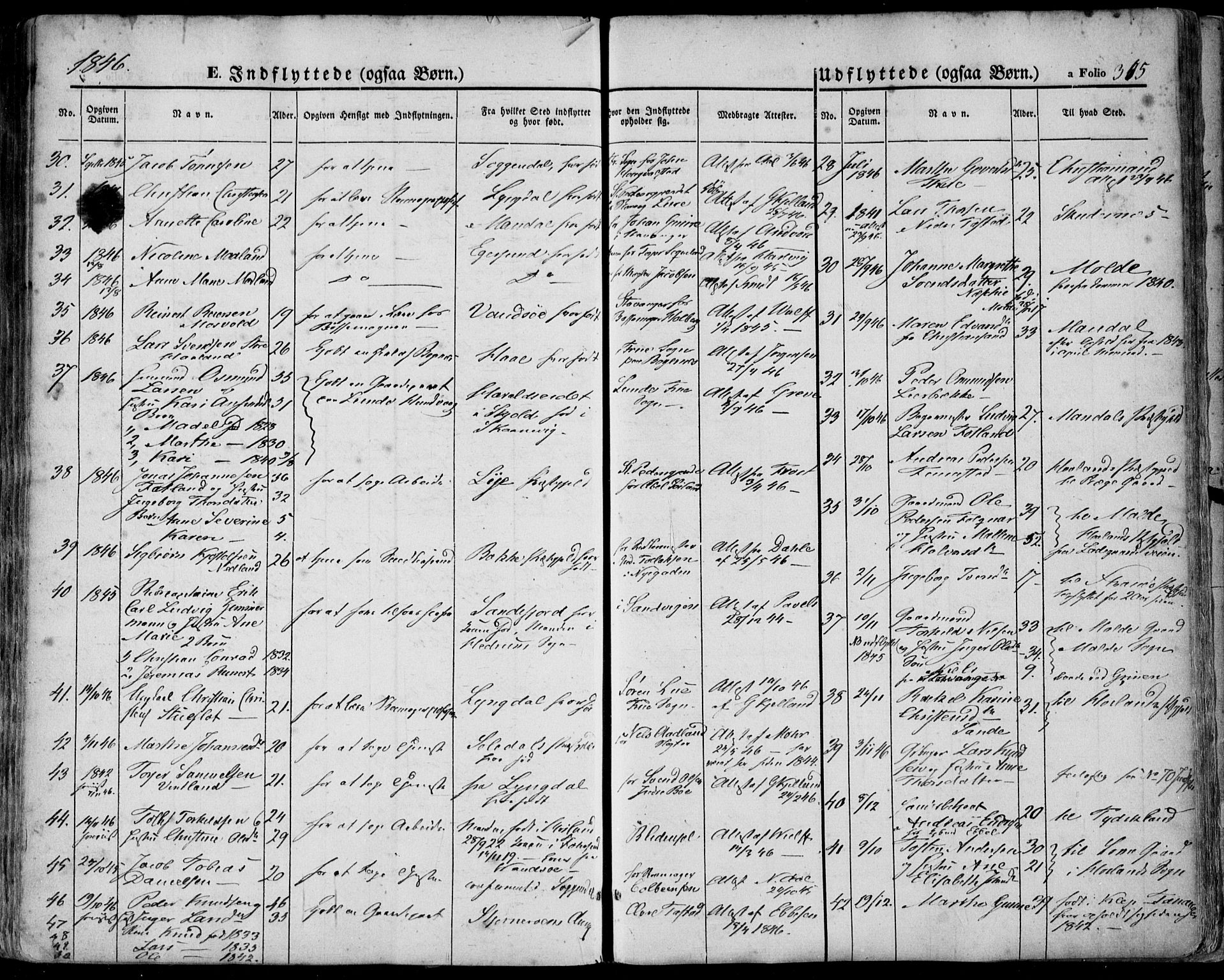 Domkirken sokneprestkontor, AV/SAST-A-101812/001/30/30BA/L0016: Parish register (official) no. A 15, 1844-1854, p. 365