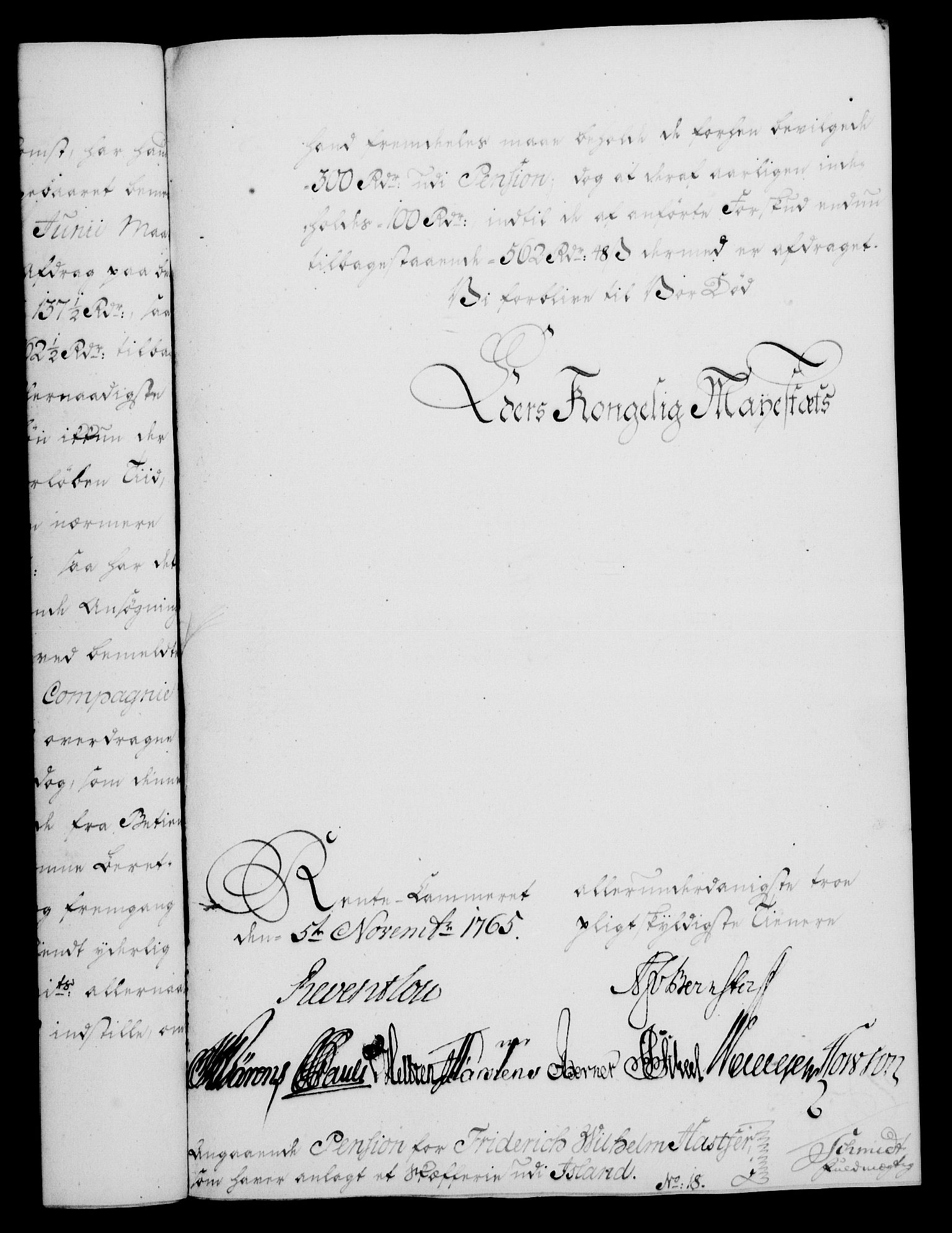 Rentekammeret, Kammerkanselliet, AV/RA-EA-3111/G/Gf/Gfa/L0047: Norsk relasjons- og resolusjonsprotokoll (merket RK 52.47), 1765, p. 420