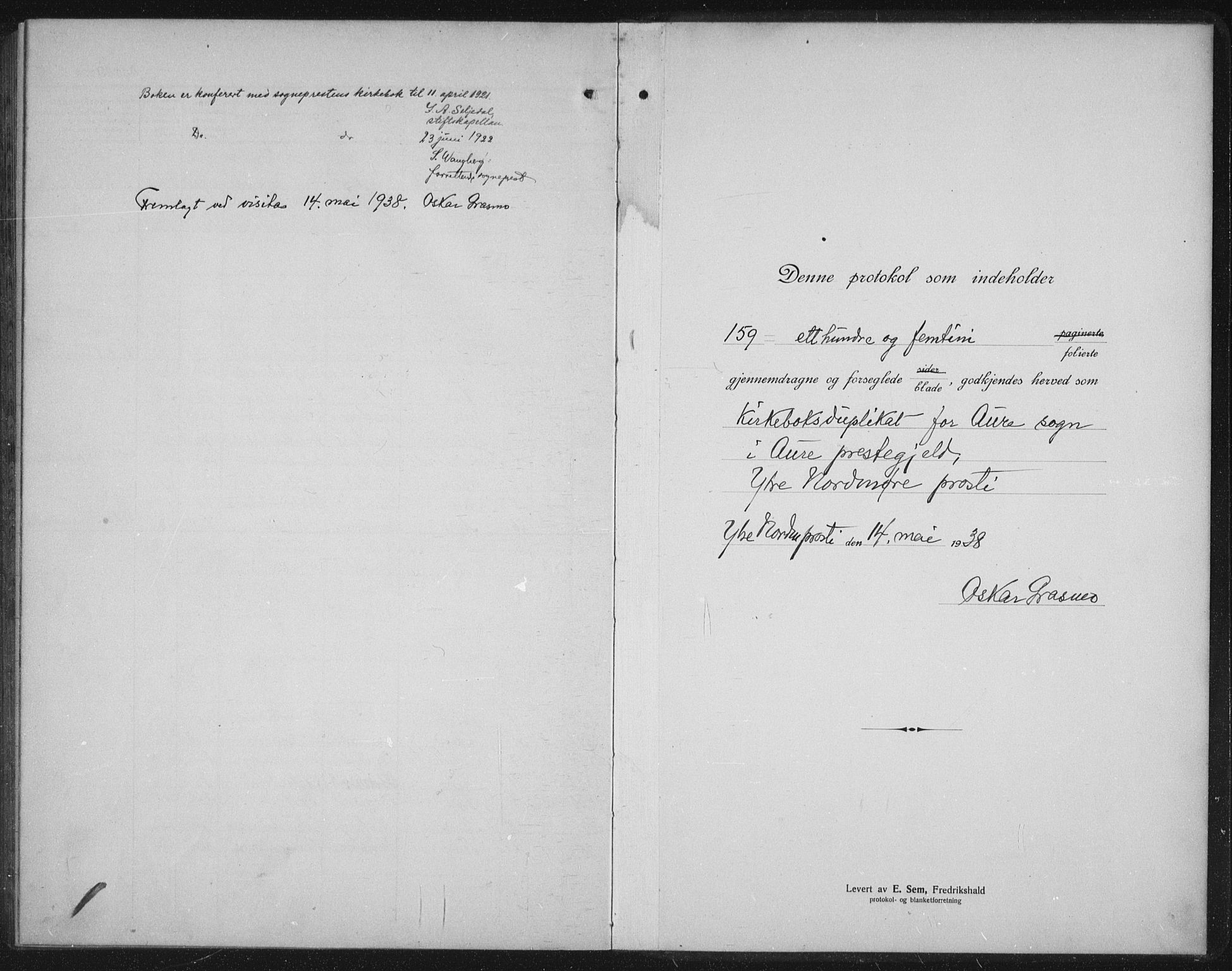 Ministerialprotokoller, klokkerbøker og fødselsregistre - Møre og Romsdal, SAT/A-1454/578/L0911: Parish register (copy) no. 578C04, 1921-1940