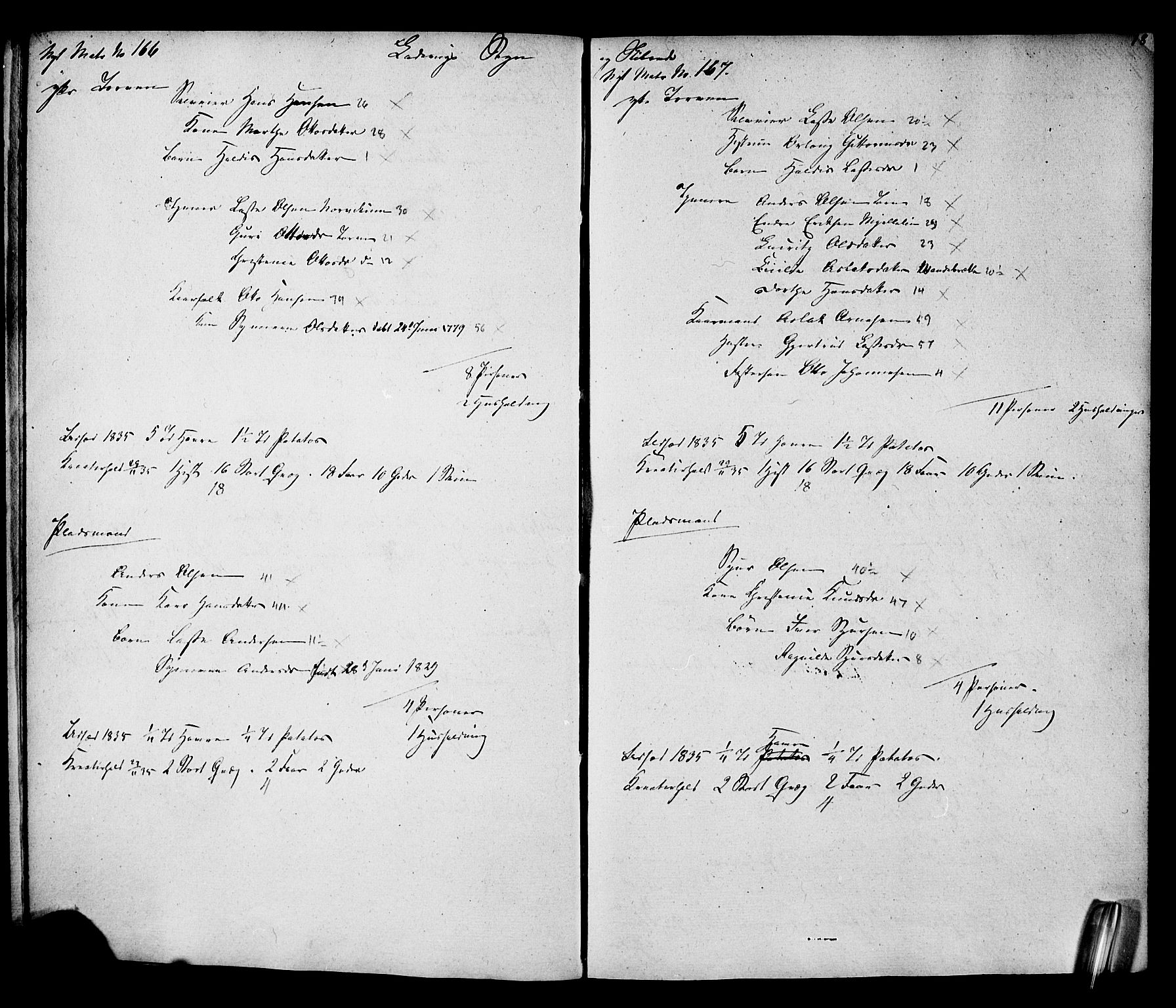 , Census 1835 for Lavik, 1835, p. 19