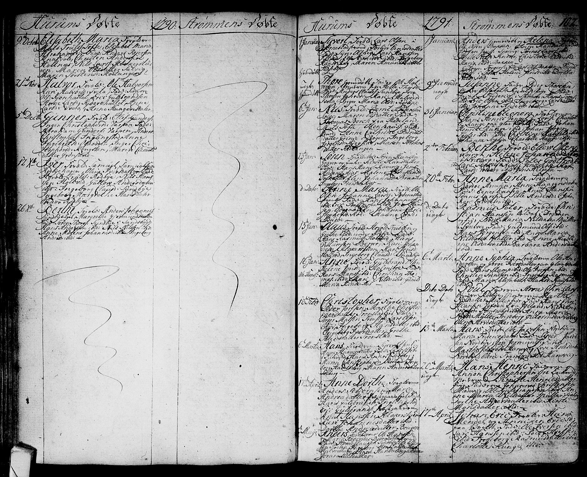 Hurum kirkebøker, SAKO/A-229/F/Fa/L0007: Parish register (official) no. 7, 1771-1810, p. 102