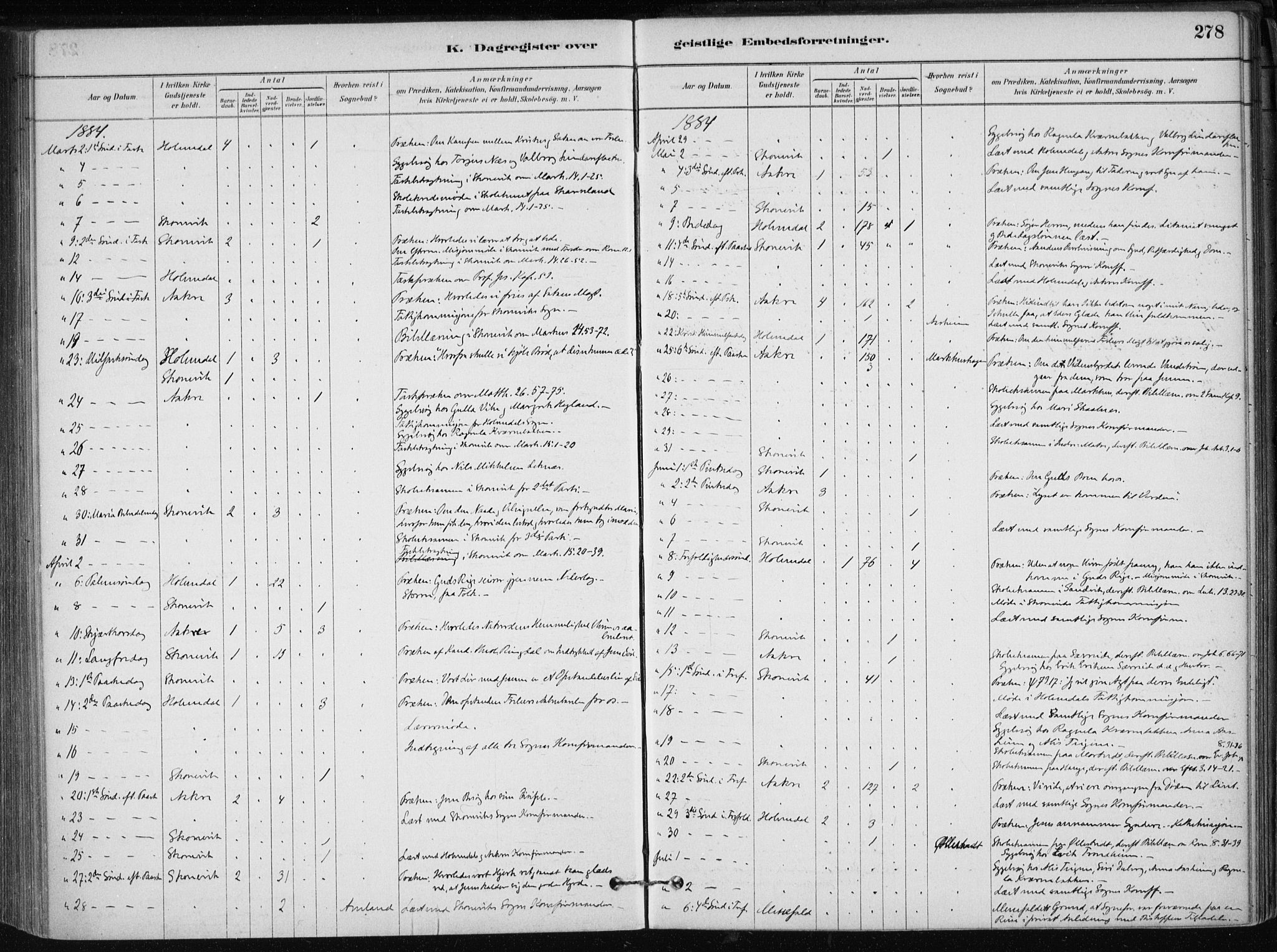 Skånevik sokneprestembete, SAB/A-77801/H/Haa: Parish register (official) no. B 1, 1879-1914, p. 278