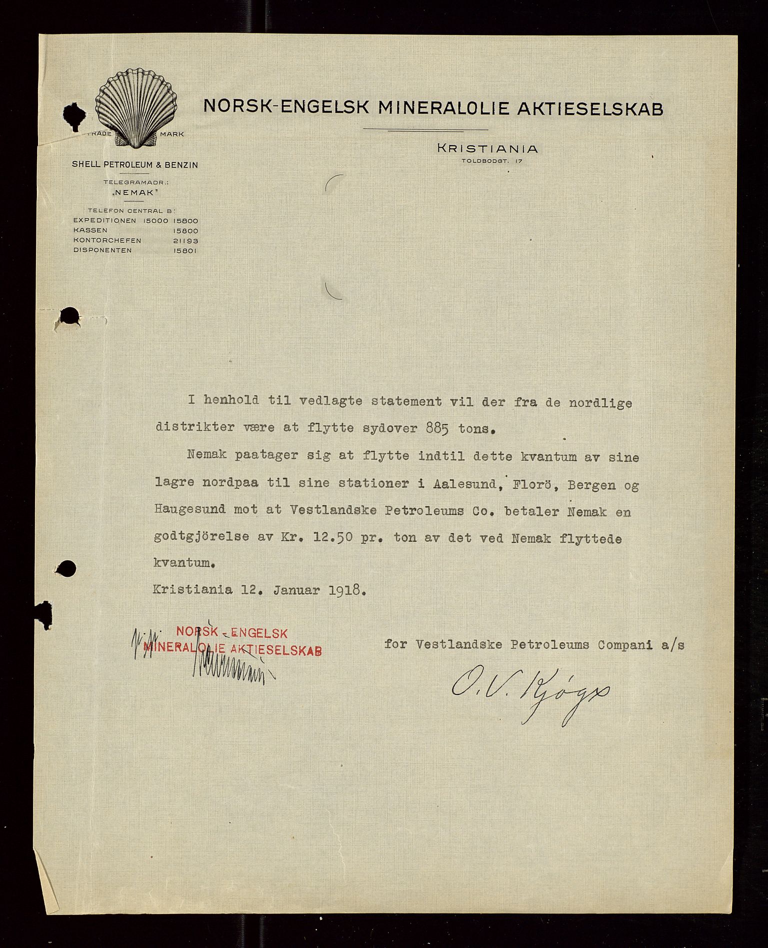 Pa 1521 - A/S Norske Shell, SAST/A-101915/E/Ea/Eaa/L0006: Sjefskorrespondanse, 1918, p. 596