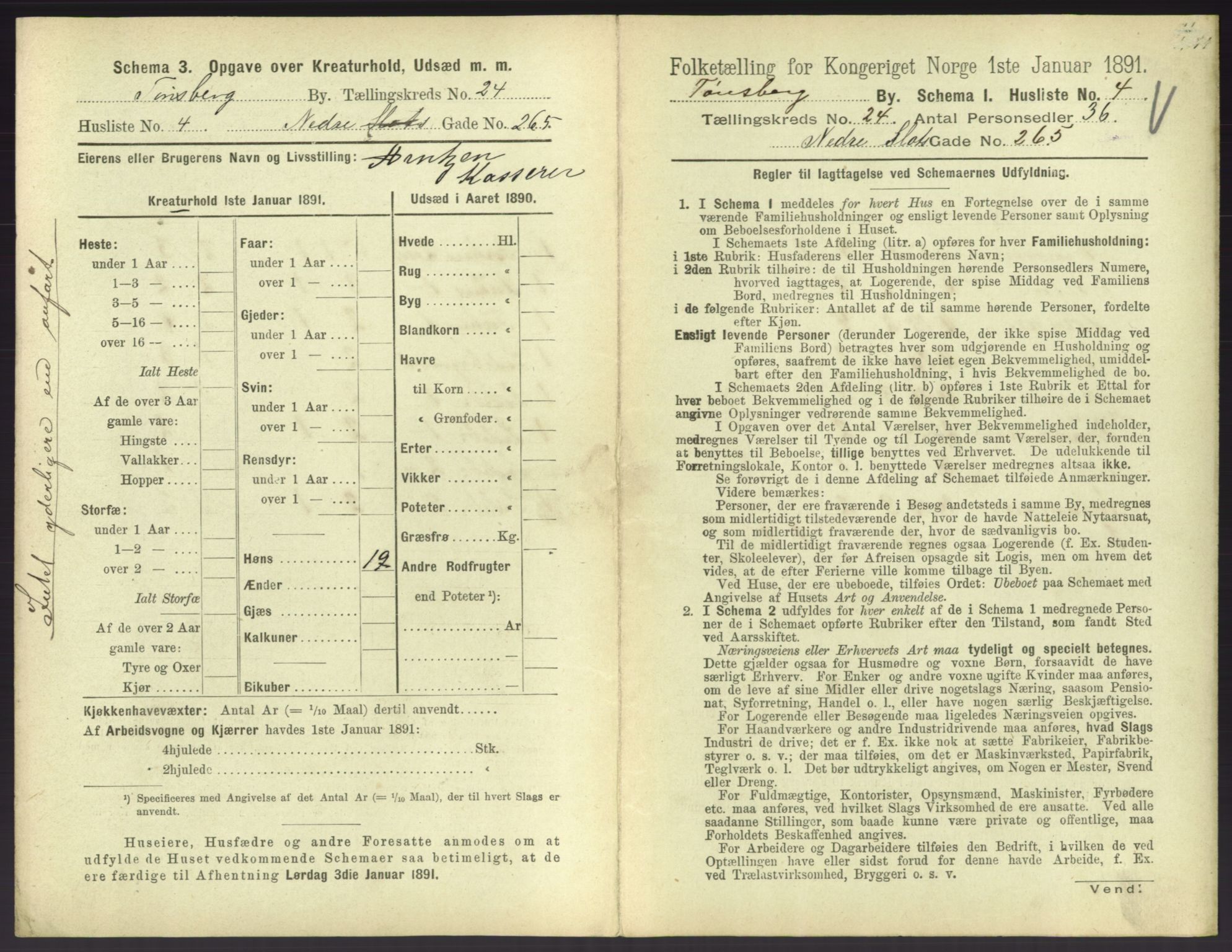 RA, 1891 census for 0705 Tønsberg, 1891, p. 774